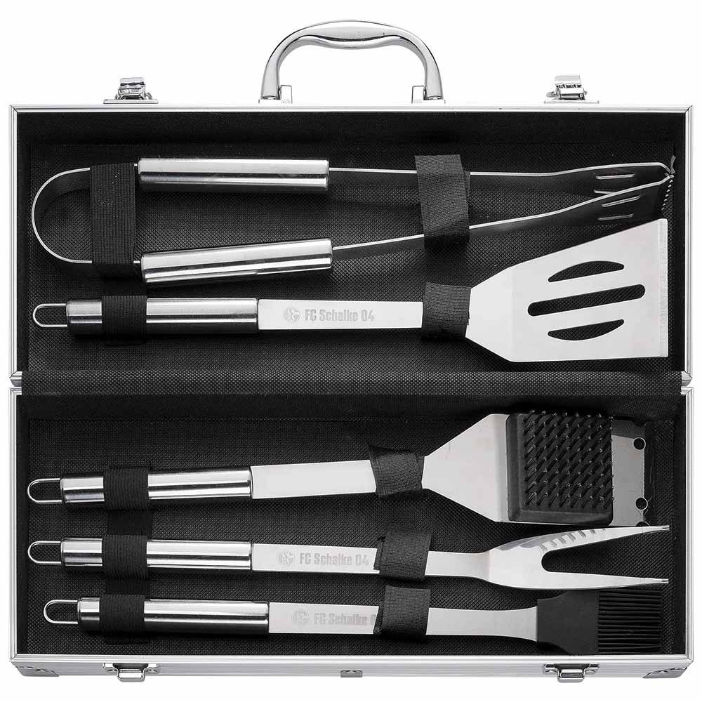 FC Schalke 04 Grillbesteck-Set FC Schalke 04 Grillkoffer 5-teilig, (5 tlg)