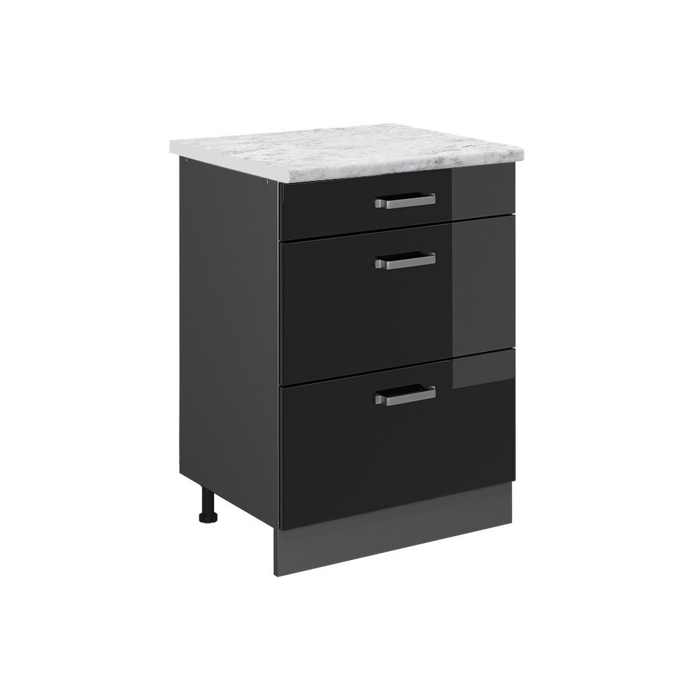 Vicco Unterschrank R-Line, Schwarz Hochglanz/Anthrazit, 60 günstig online kaufen