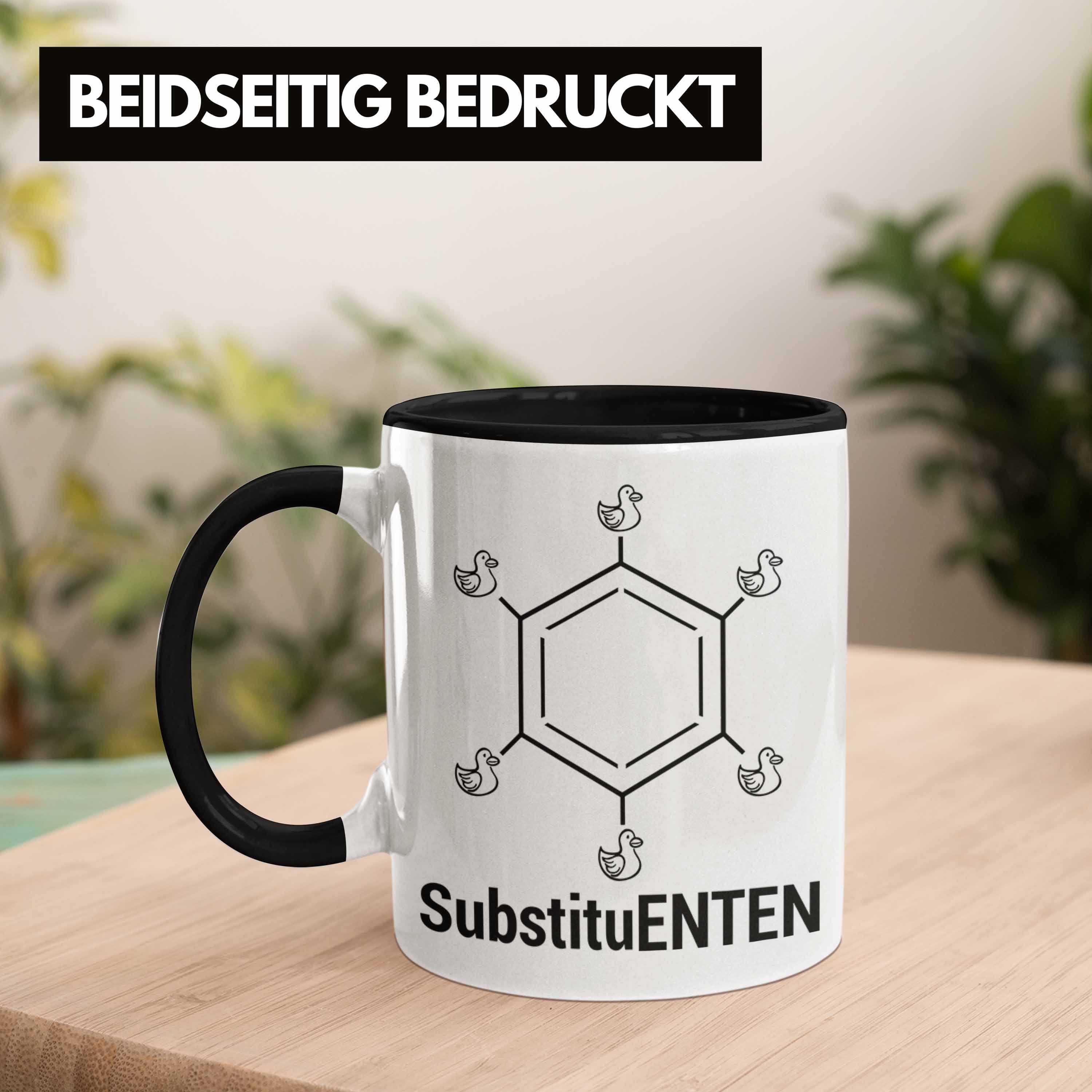 Trendation Tasse Chemie Tasse Ente Chemie SubstituENTEN Organische Chemiker Schwarz Kaffee Witz
