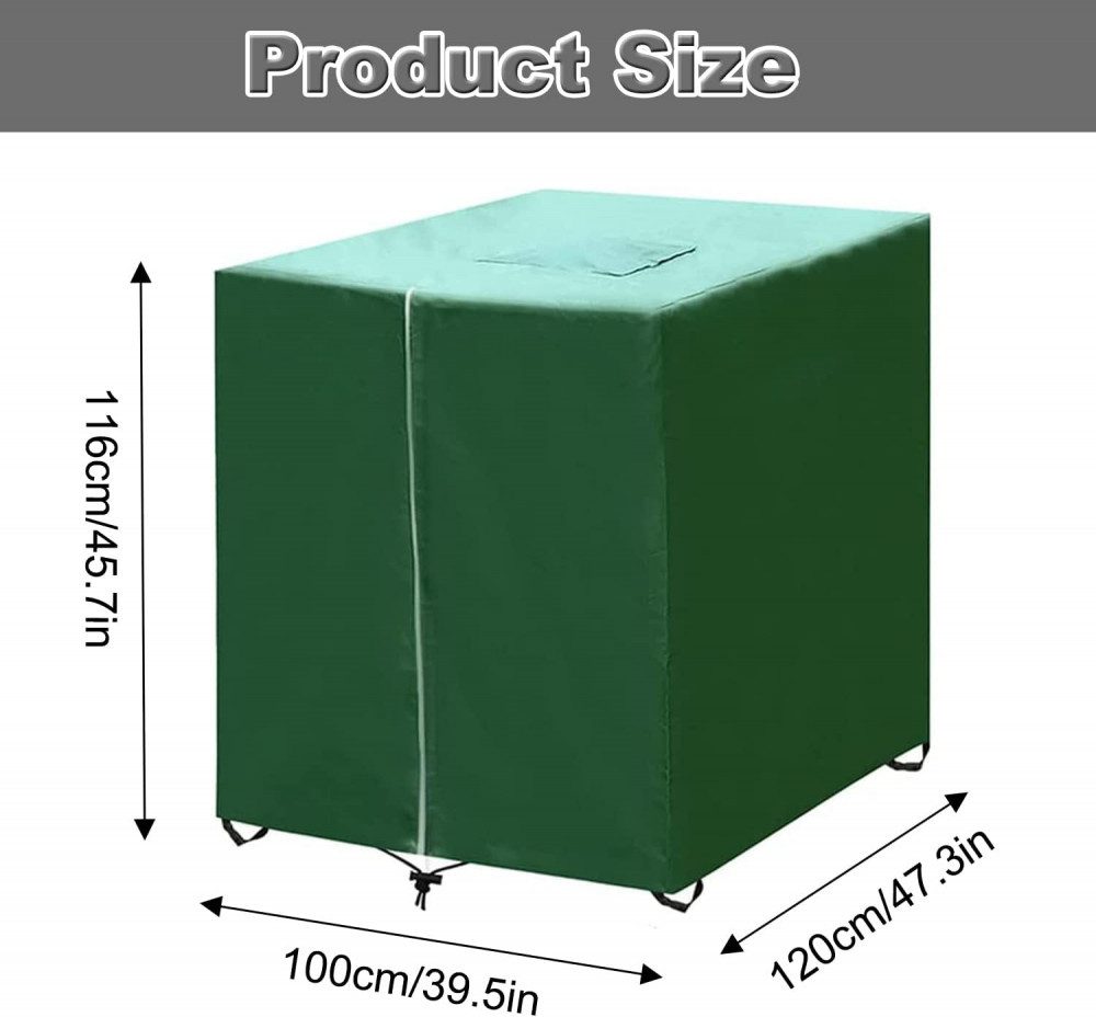 FELIXLEO Schutzhüllen-Sandsäcke IBC Tank Container Cover, für Wassertank 1000l,120 x100 x116 cm, (1-tlg)