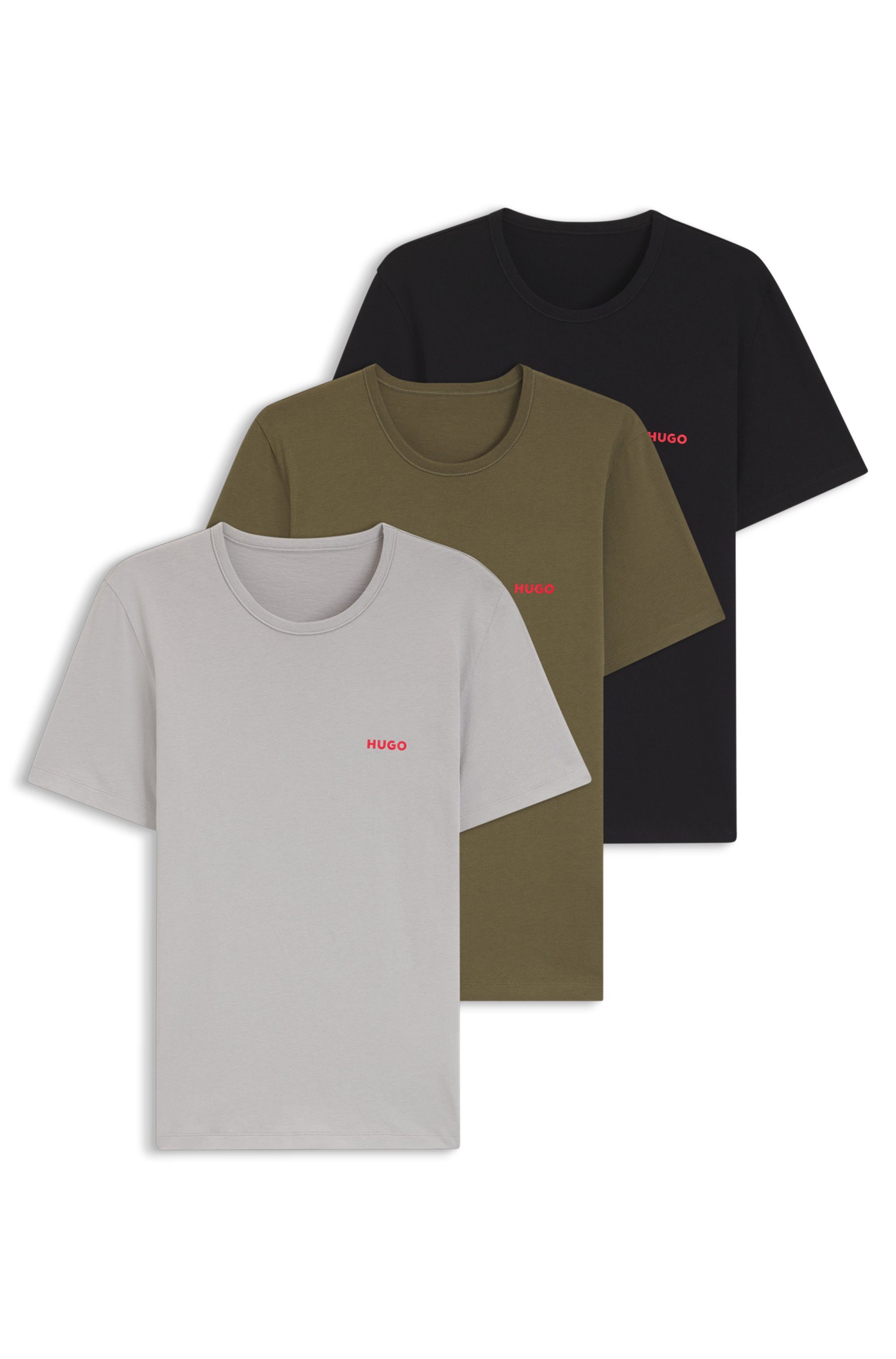 HUGO T-Shirt RN TRIPL (Packung, 3-tlg) mit Rundhalsausschnitt
