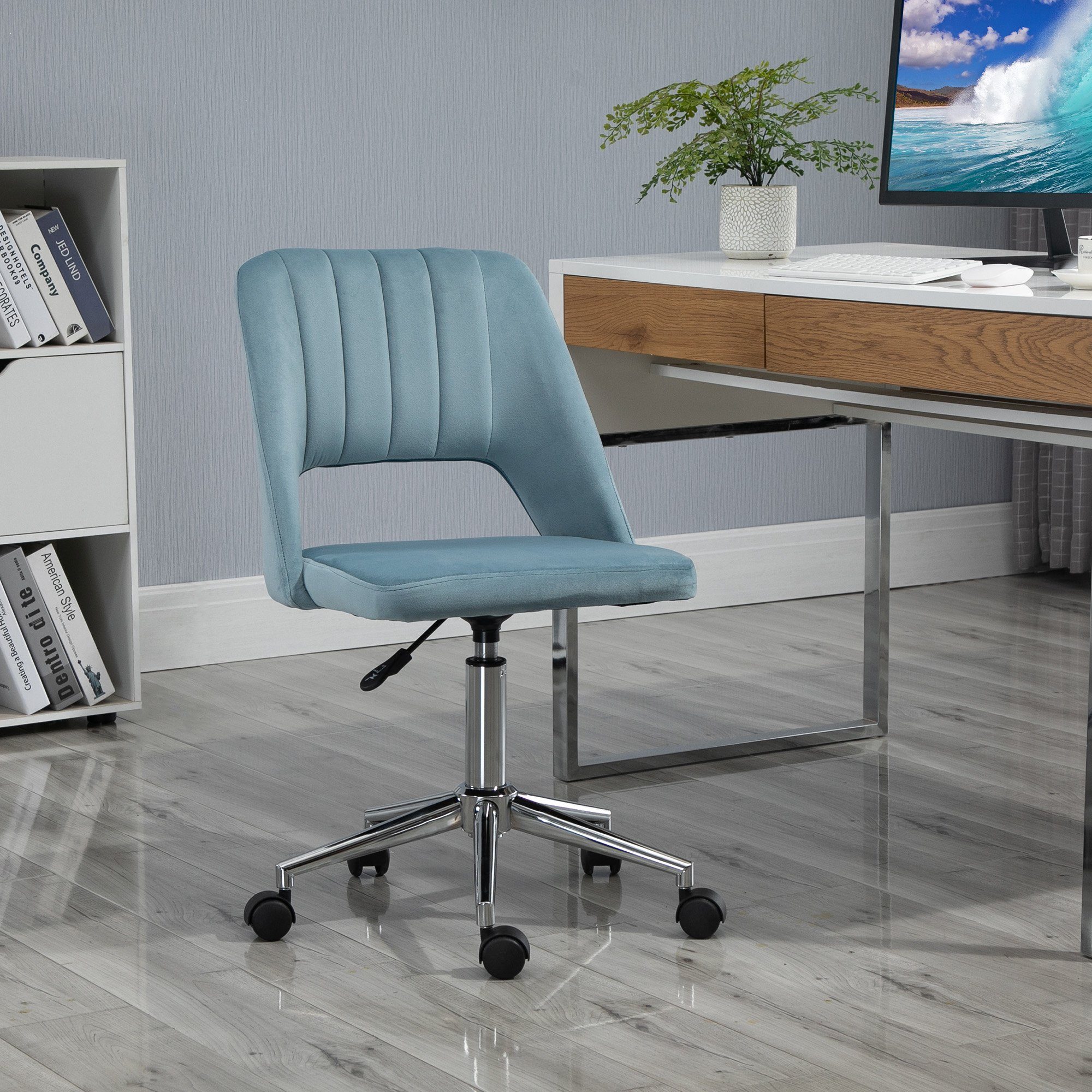 Vinsetto Bürostuhl Höhenverstellbarer Drehstuhl mit Nahtlinien-Design günstig online kaufen