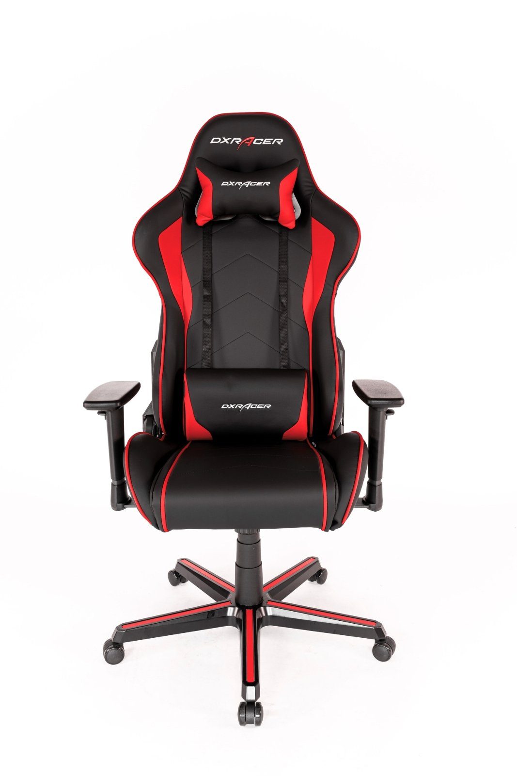und verstellbar Gaming DXRacer Armlehnen schwarz F08 in Chair Wippfunktion, (Chefsessel rot), 3D DXRacer