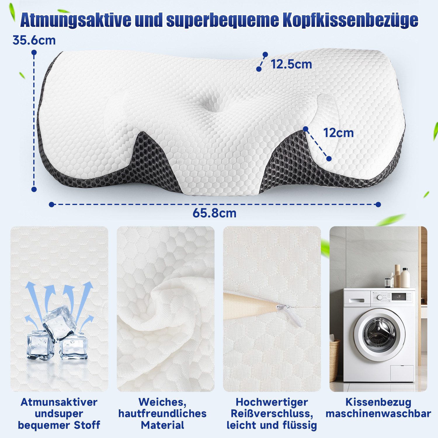 Esun Kopfkissen Orthopädisches Kissen, Kopfkissen Nackenschmerzen günstig online kaufen