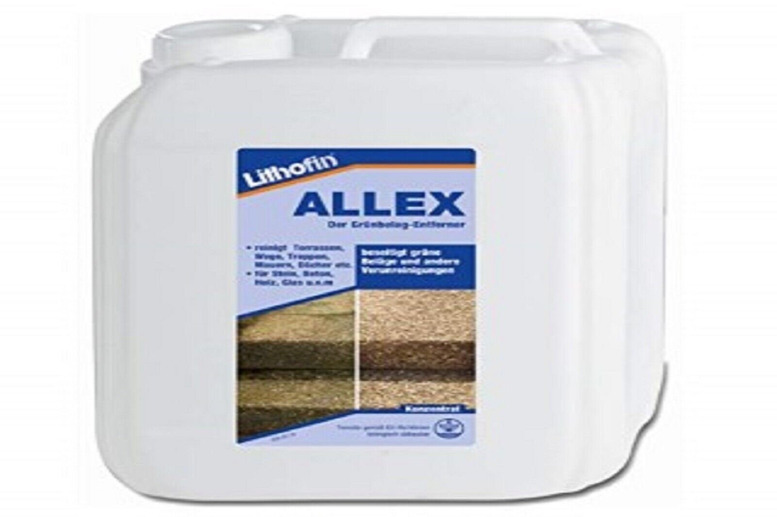 Lithofin ALLEX Grünbelagentferner - 5 Liter Grünbelagentferner