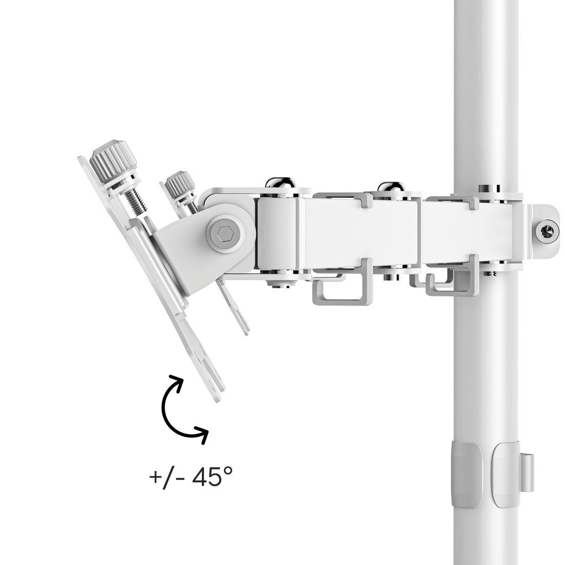 Hama Monitor-Halterung Doppelmonitorhalterung höhenverstellbar für 13-35 Zoll, (bis 35 Zoll, 2 Monitore, 360° Rotation, VESA, Kabelmanagement, ausziehbar)