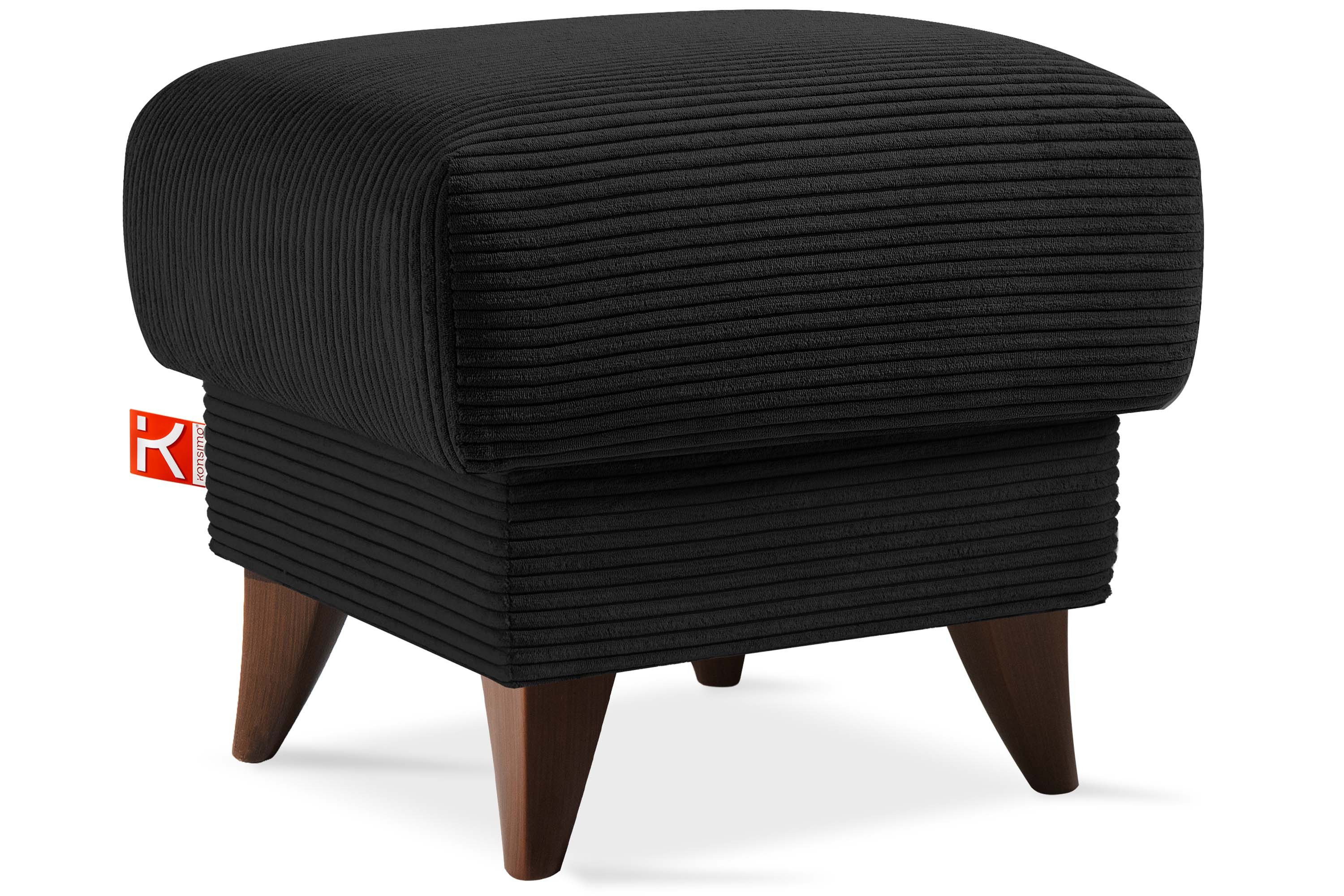 KONSIMO® Fußhocker Sitzhocker mit Stauraum GUSTAVO, hergestellt in der EU, handgefertigt, eleganten Nähten, Polsterhocker, Elegant