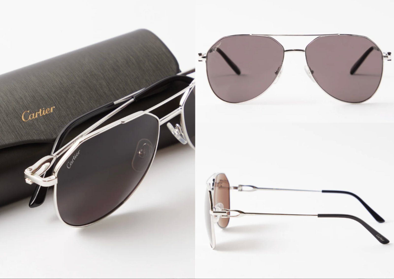 Cartier Sonnenbrille CARTIER Signature C Aviator-Frame CT0364S Sonnenbrille Sunglasses Glas