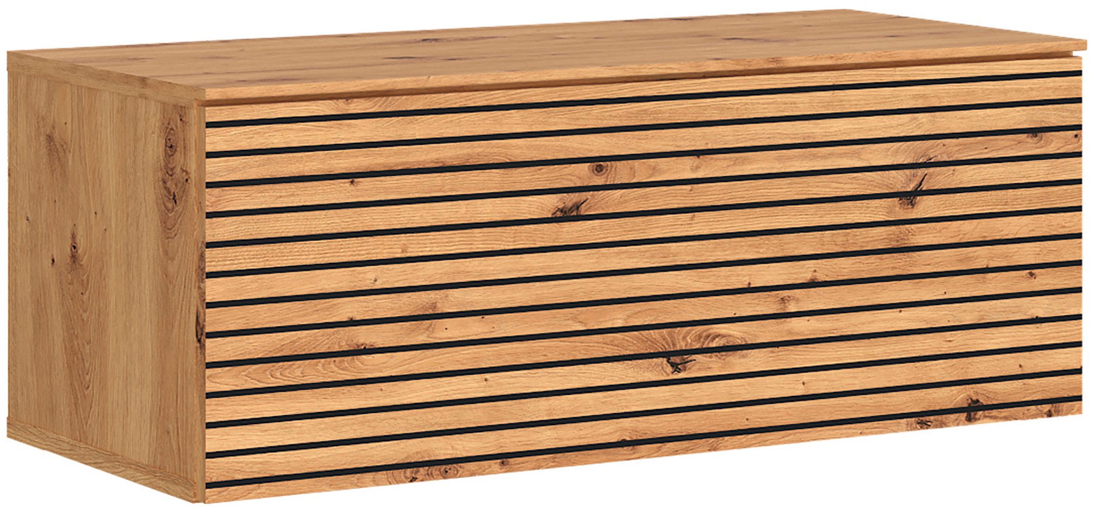 OTTO home Lowboard kompakt, mit überraschend viel Stauraum, 1 Klappe, hängend oder stehend, grifflos, modern, Breite 80cm