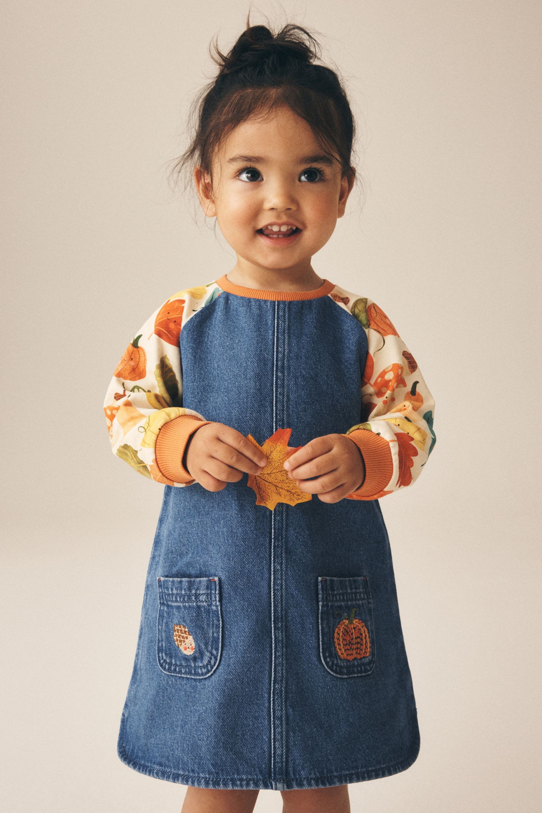 Next Jeanskleid Denim-Kleid mit Raglanärmeln (1-tlg) – Bild 3 von 5
