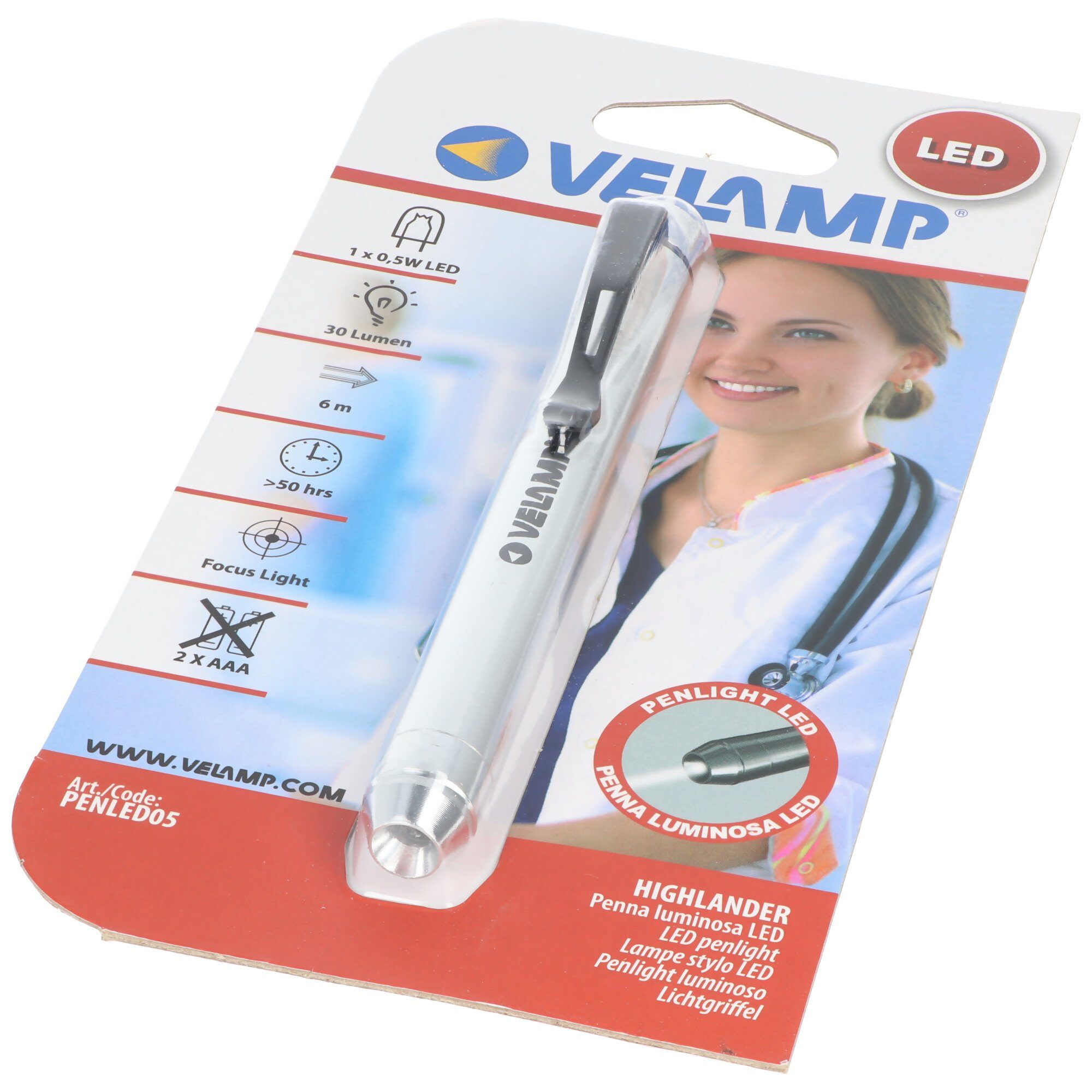 Velamp Arbeitsleuchte Velamp Stiftleuchte für LED Stift Tablet, LED, PENLITE Smartphon 0,5W