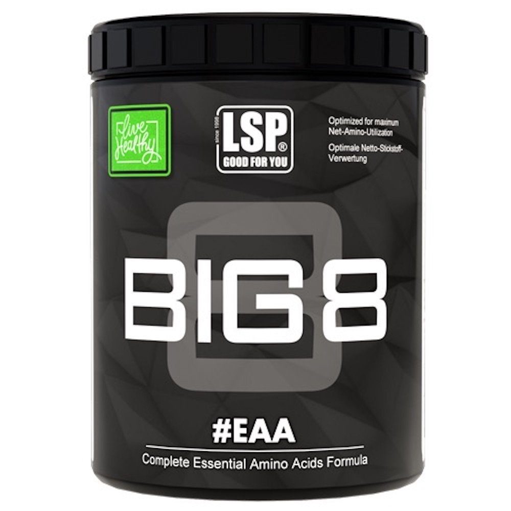 LSP Essentielle Aminosäuren BIG 8 – EAAs (500g), Pulver Pulver, 1 er Nicht zutreffend à 1,00 St., 500 g, Ohne künstliche Zusatzstoffe, Glutenfrei, Laktosefrei