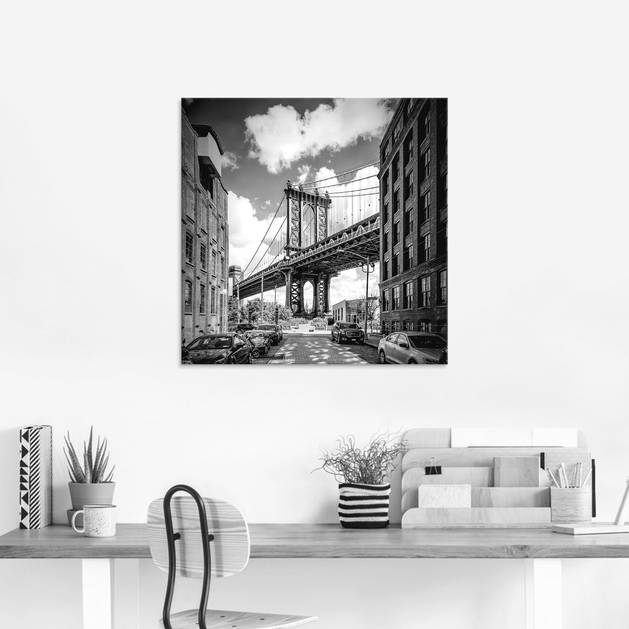 verschiedenen Bridge, Artland in Manhattan Größen York (1 New City St), Glasbild Amerika