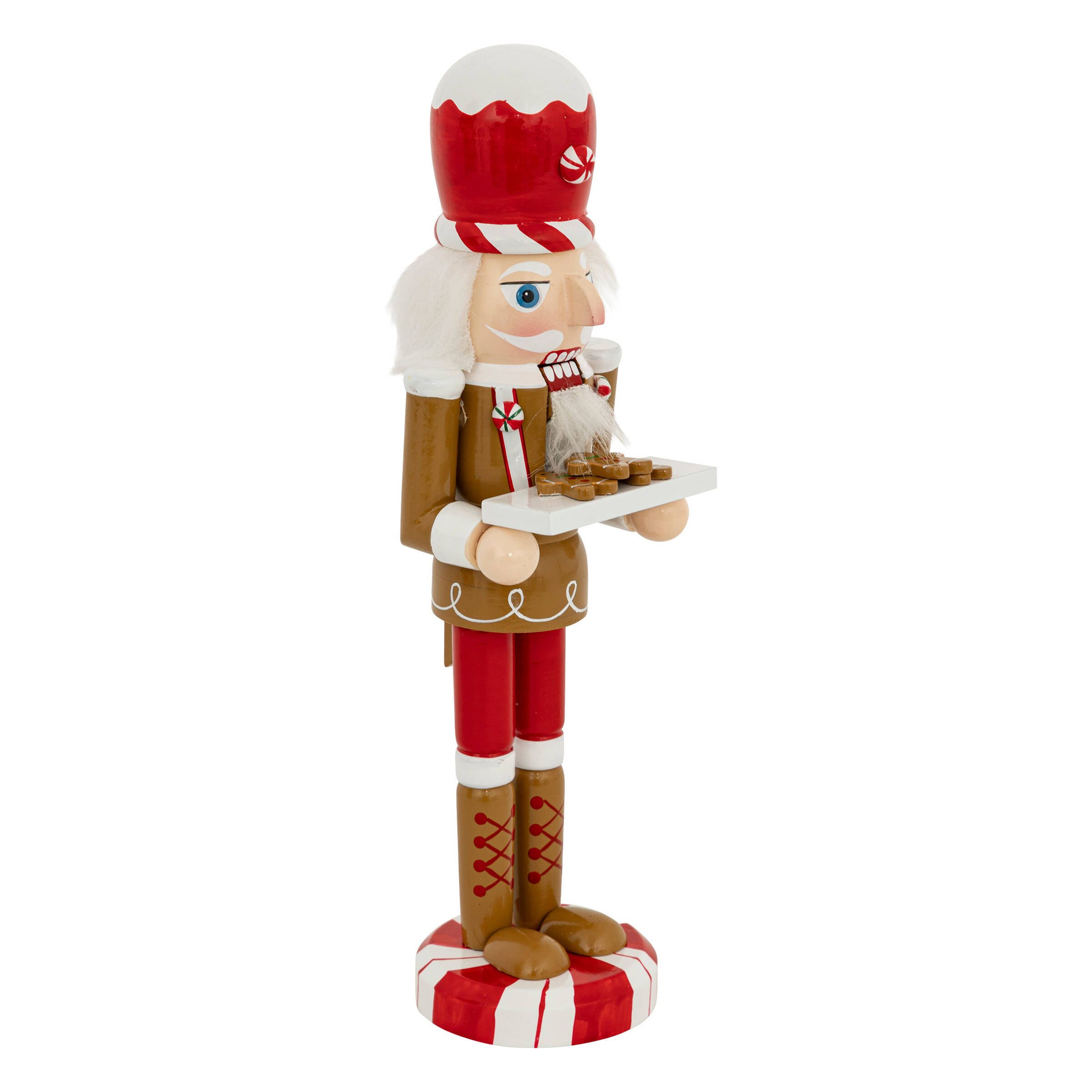 Atmosphera Créateur d'intérieur Weihnachtsfigur Dekofigur Nussknacker aus Lebkuchen, 25 cm (Deko-Objekt, Deko-Objekt)