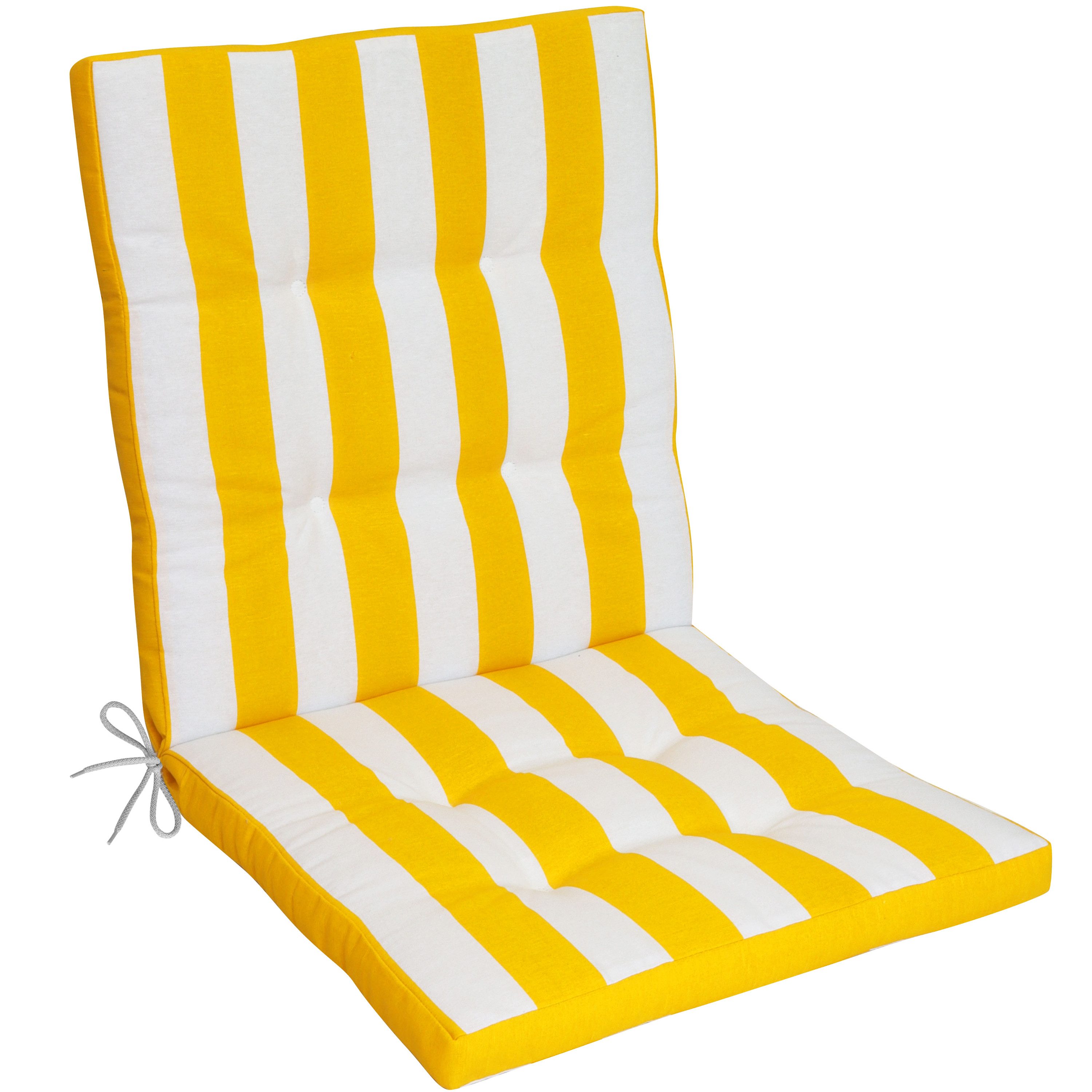 Herlag Polsterauflage Mia, (1 St), Niedriglehner 100x50x5cm Easy-Drop Bänder Gelb Gestreift