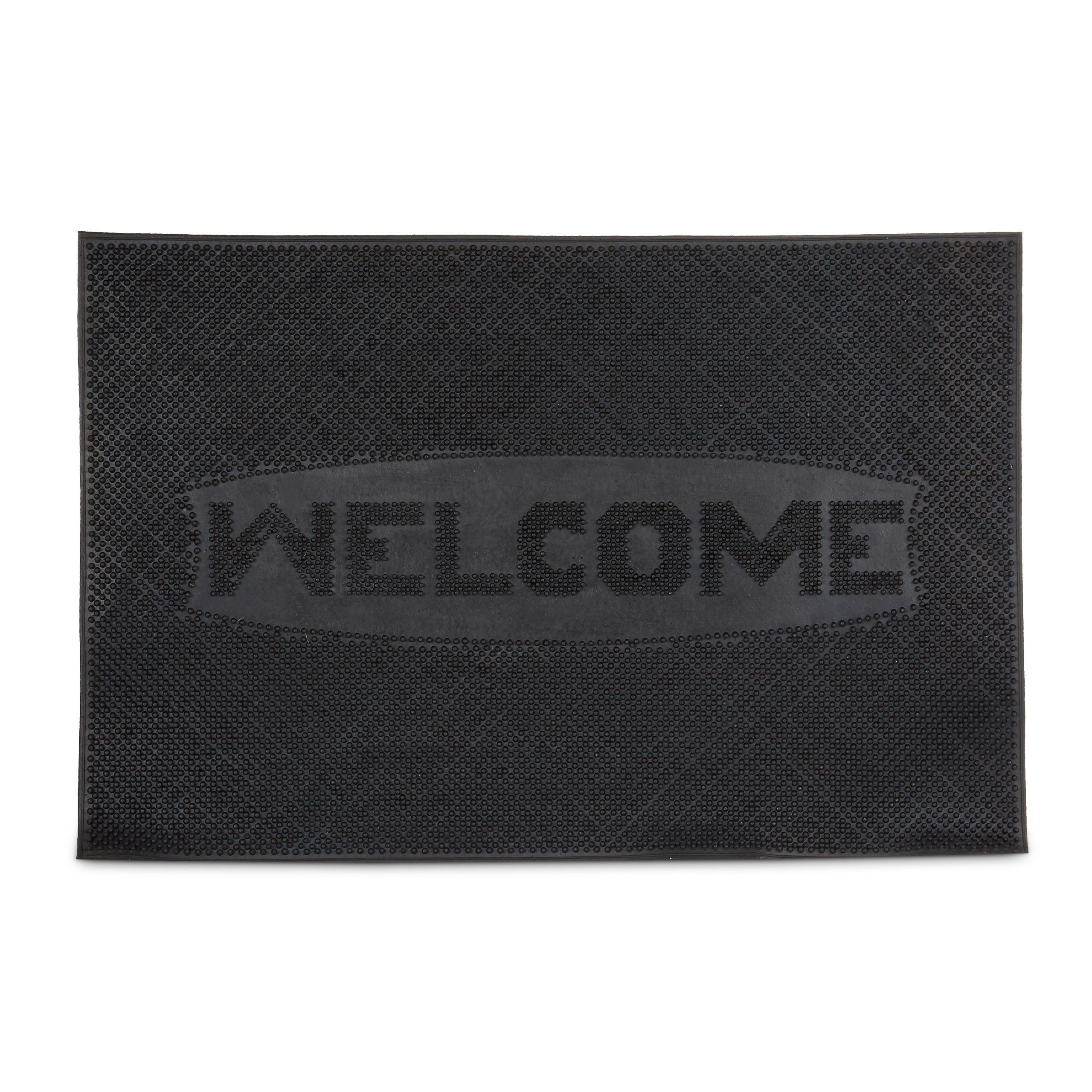 relaxdays Fußmatte Gummi Fußmatte WELCOME, Höhe: günstig online kaufen