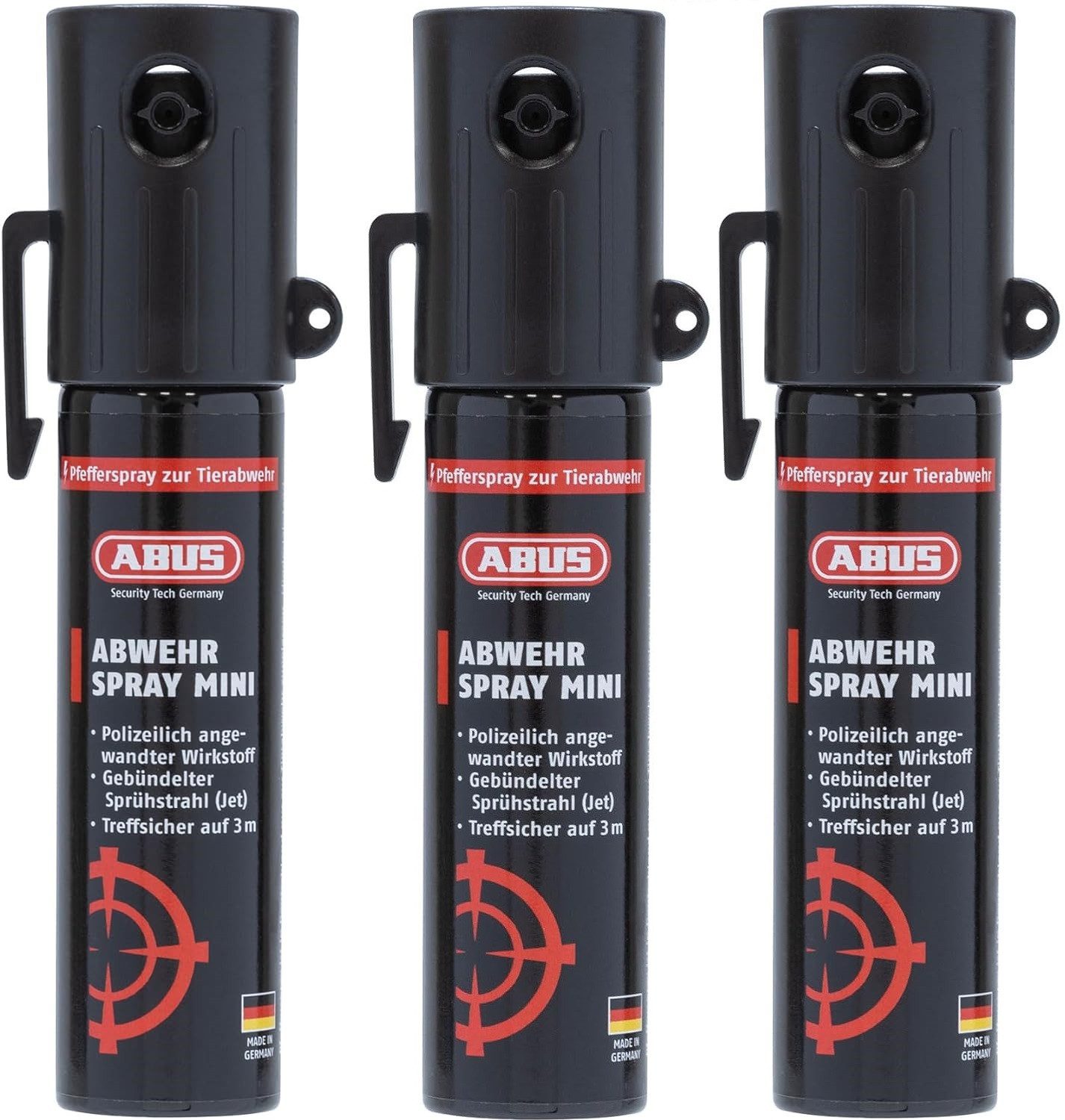 ABUS Camping-Gas ABUS Abwehrspray SDS80 Mini zur Selbstverteidigung bei Tierangriffen