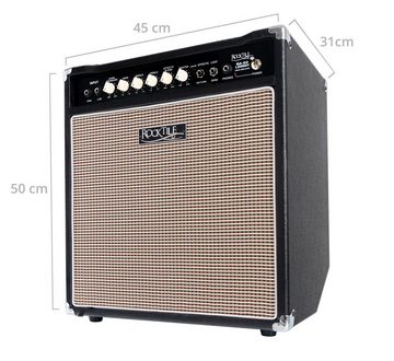 Rocktile BA-50 Lemmy Bassverstärker Verstärker (Anzahl Kanäle: 2 (Normal/Drive), 50 W, Basscombo - 3-Band-EQ und Aural Enhancer - Effektschleife und Limiter)