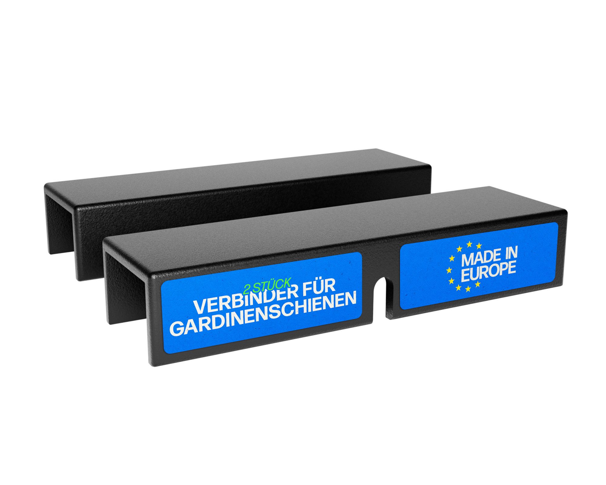 Bestlivings Gardinenschiene Verbinder-Set, universal-läufig, geklemmt, Kunststoff, langlebig, einfache Montage durch Einschieben