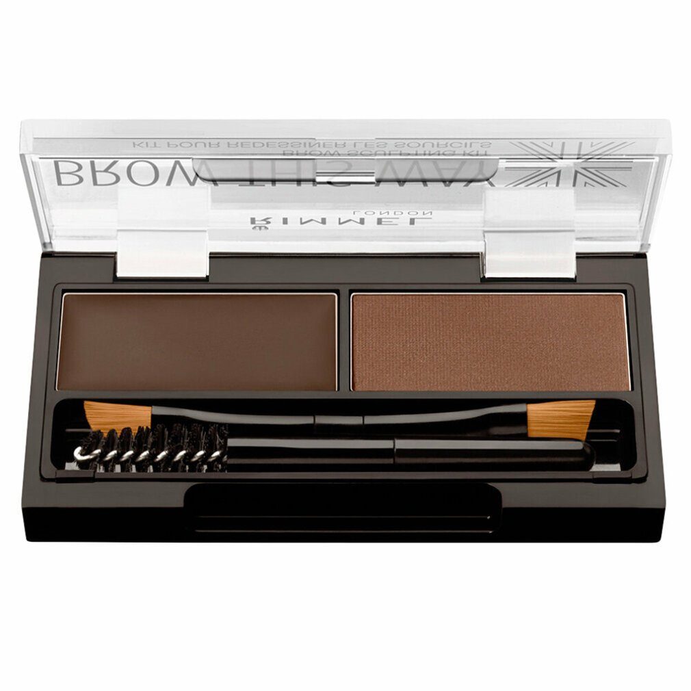 Rimmel London Augenbrauen-Stift Rimmel Brow This Way Eyebrow Sculpting Kit 003 Dark Brown