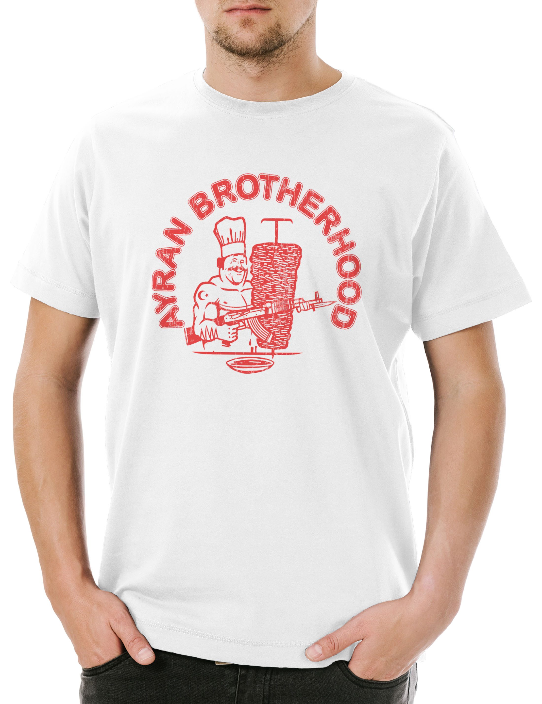 Urban Backwoods Print-Shirt Ayran Crew Herren T-Shirt Döner Kebab Dönerladen Türkei Spaß Gang Love (1-tlg) Fun Addiction Türkisch