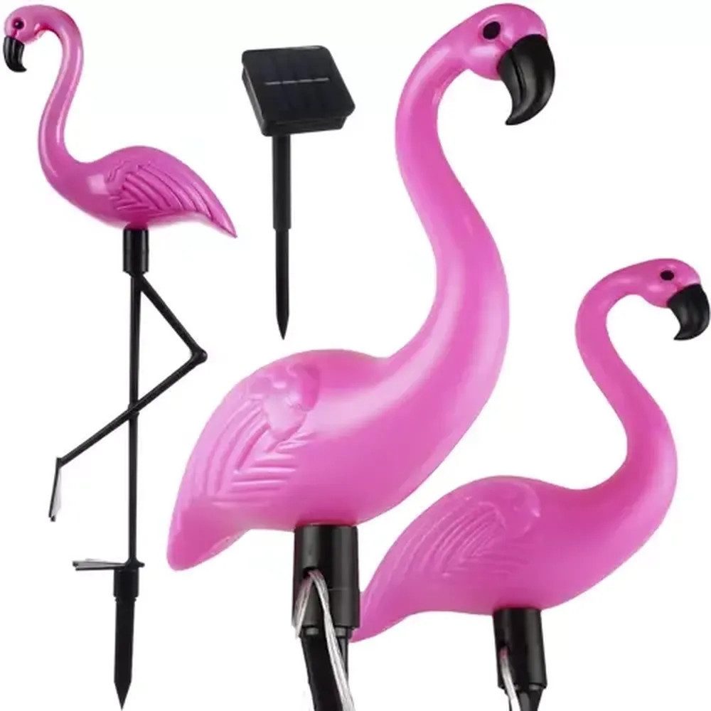 Gardlov Gartenleuchte Solar-Gartenlampe Flamingo, LED, LED fest integriert, zuverlässige Funktion auch bei wechselhaftem Wetter