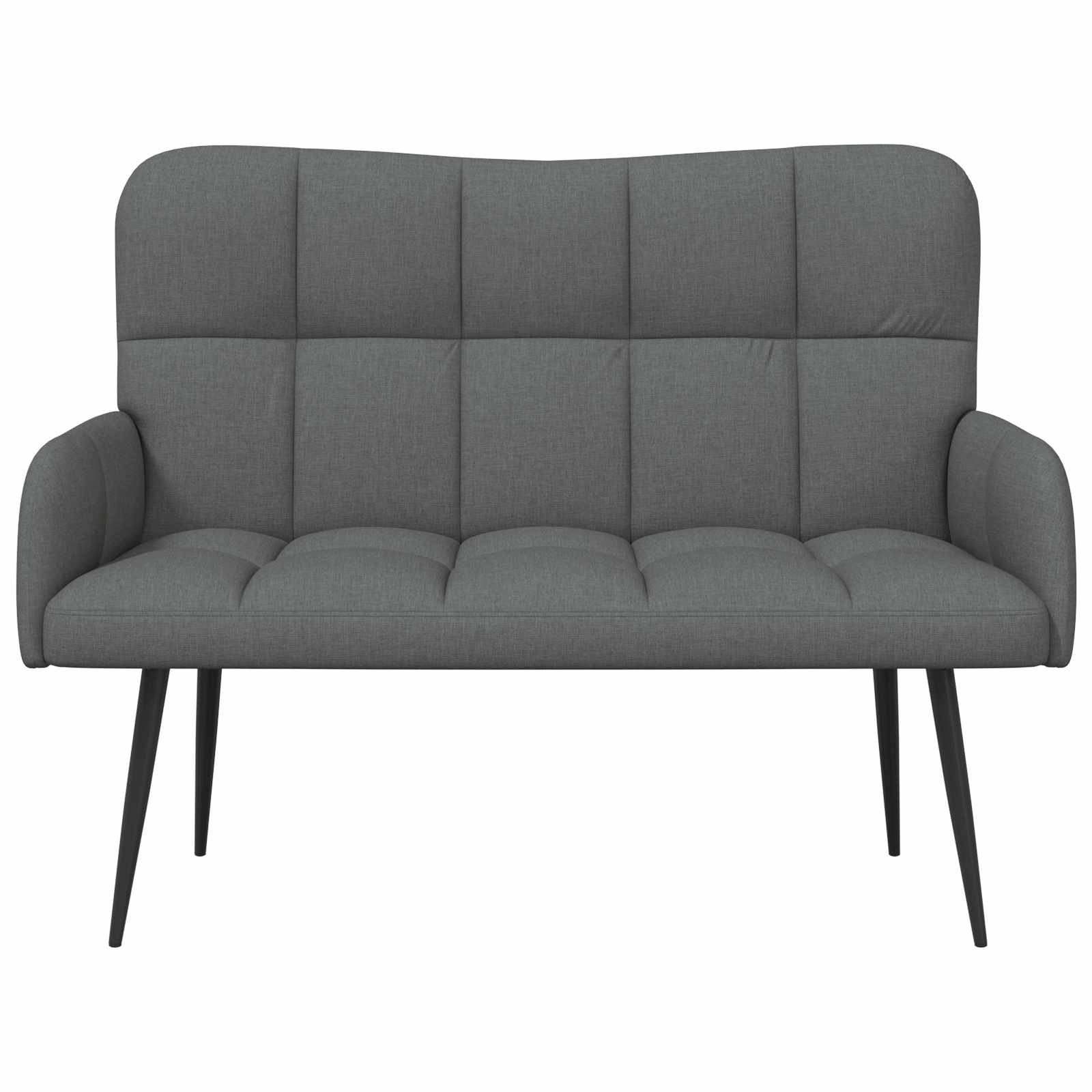 vidaXL Sofa 2-Sitzer Sofa Dunkelgrau 115 x 61 x 87 cm Stoff, 1 Teile – Bild 4 von 5