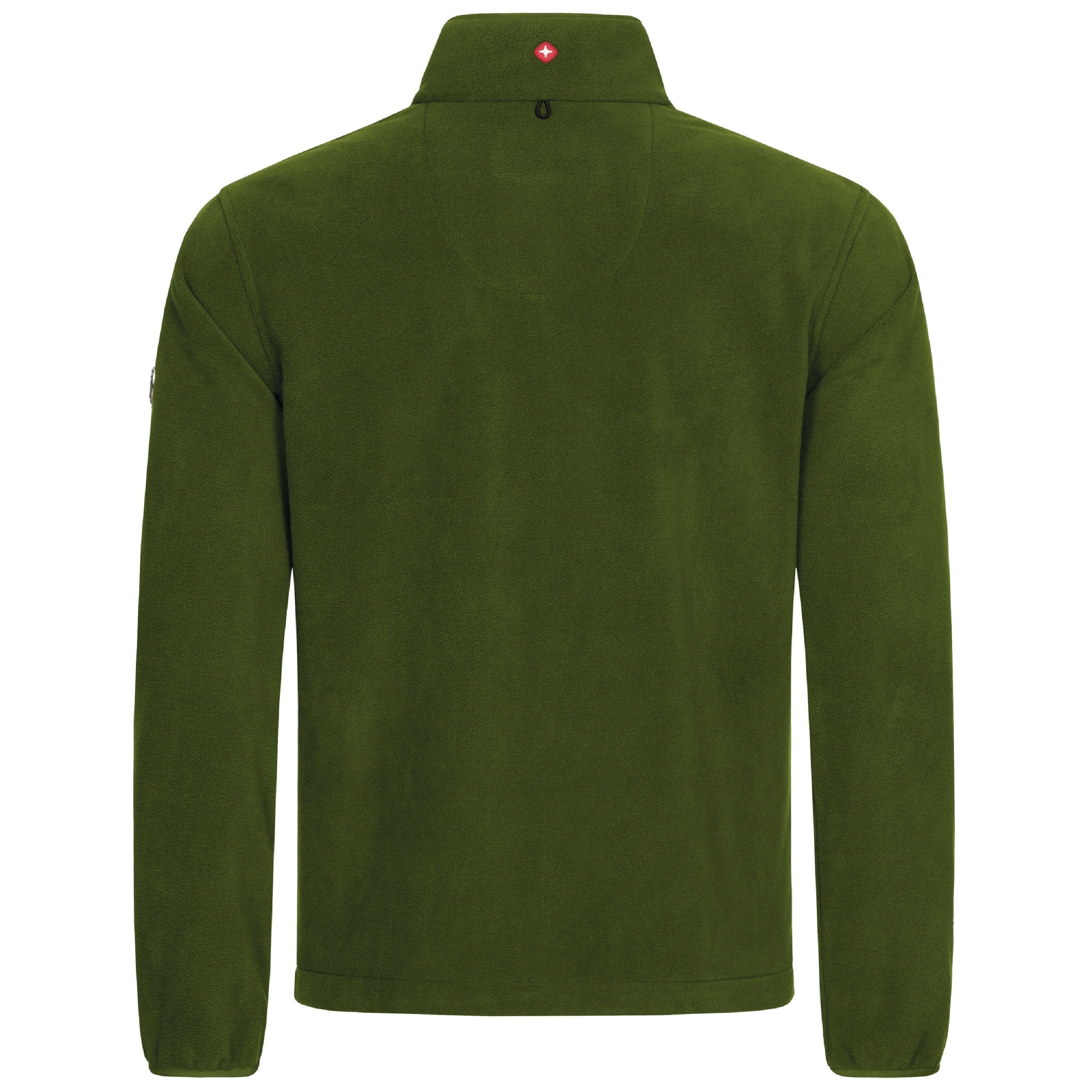 Höhenhorn Fleecejacke Eigler Herren Fleece Jacke für Männer Outdoor Freizeit Troyer weicher Microfleece, Quick-Grip Paracord Zipper
