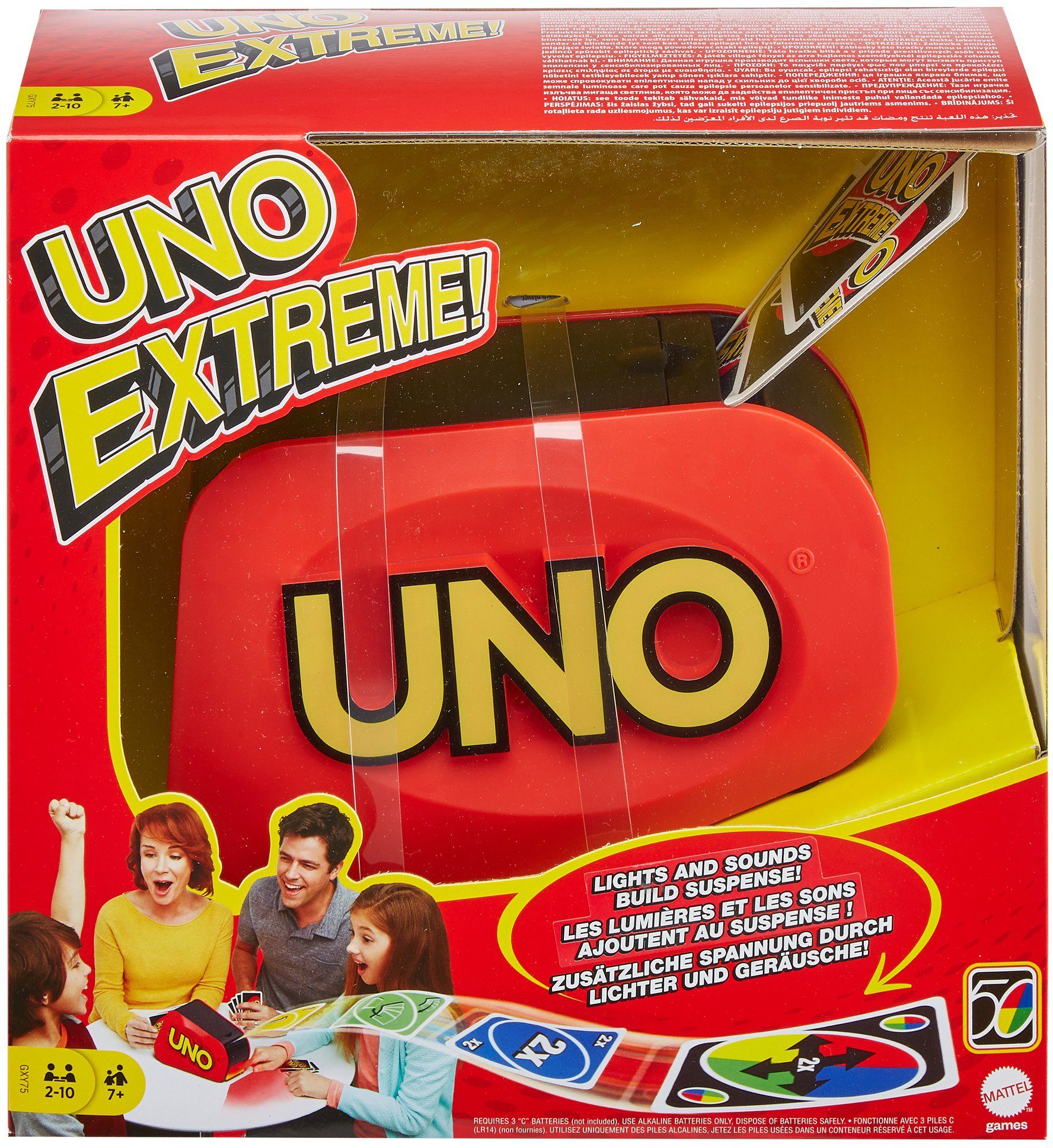 Mattel games Spiel UNO Extreme, Kartenspiel, mit Soundfunktion