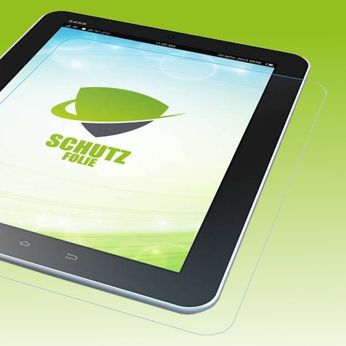 Wigento Tablet-Hülle Displayschutzfolie für Huawei MediaPad T1 10.0 + Tuch