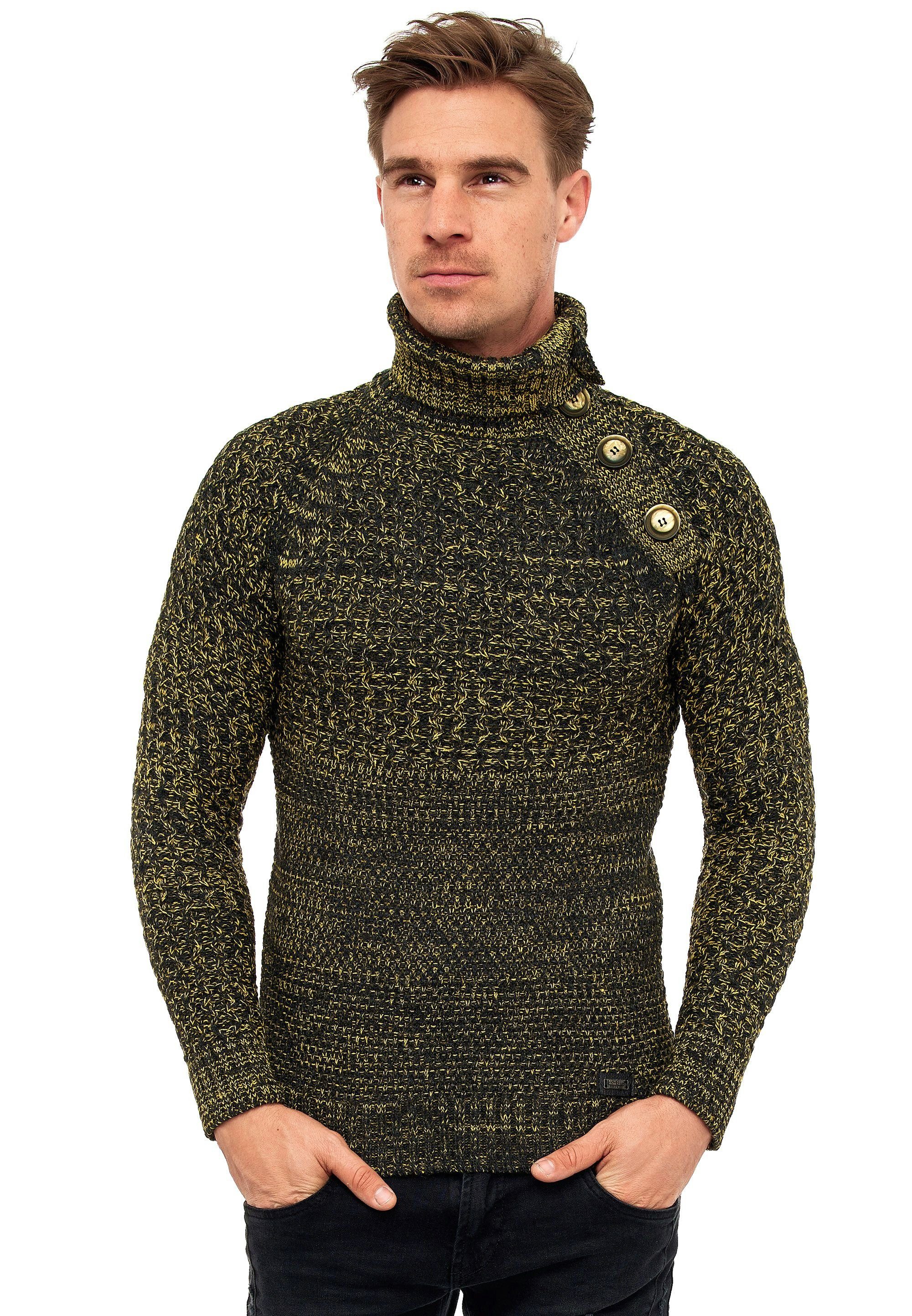 Pull Homme Hiver Doublée polaire Chaud AIEVIS - Carreaux Vert fonce