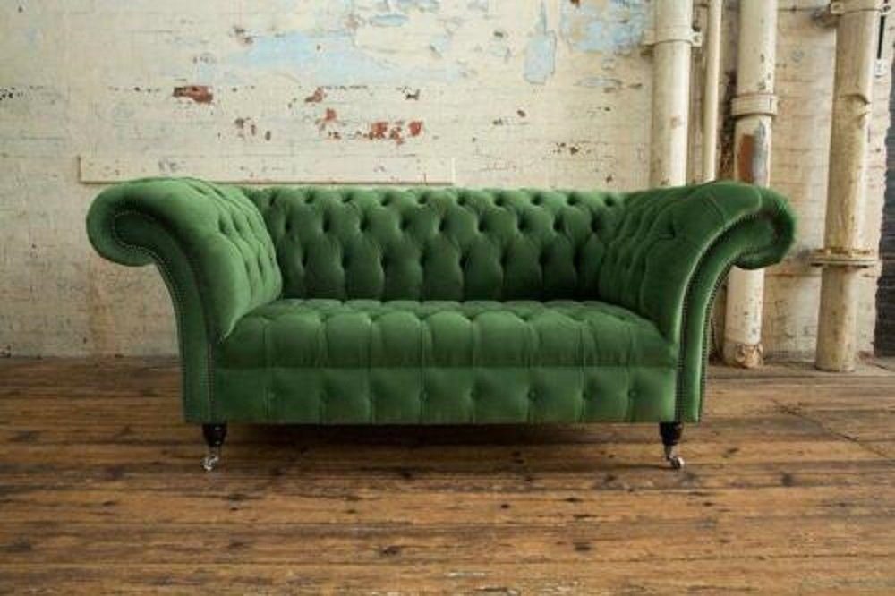 JVmoebel Sofa Chesterfield Couch 2 Sitzer Polster Sitz Textil