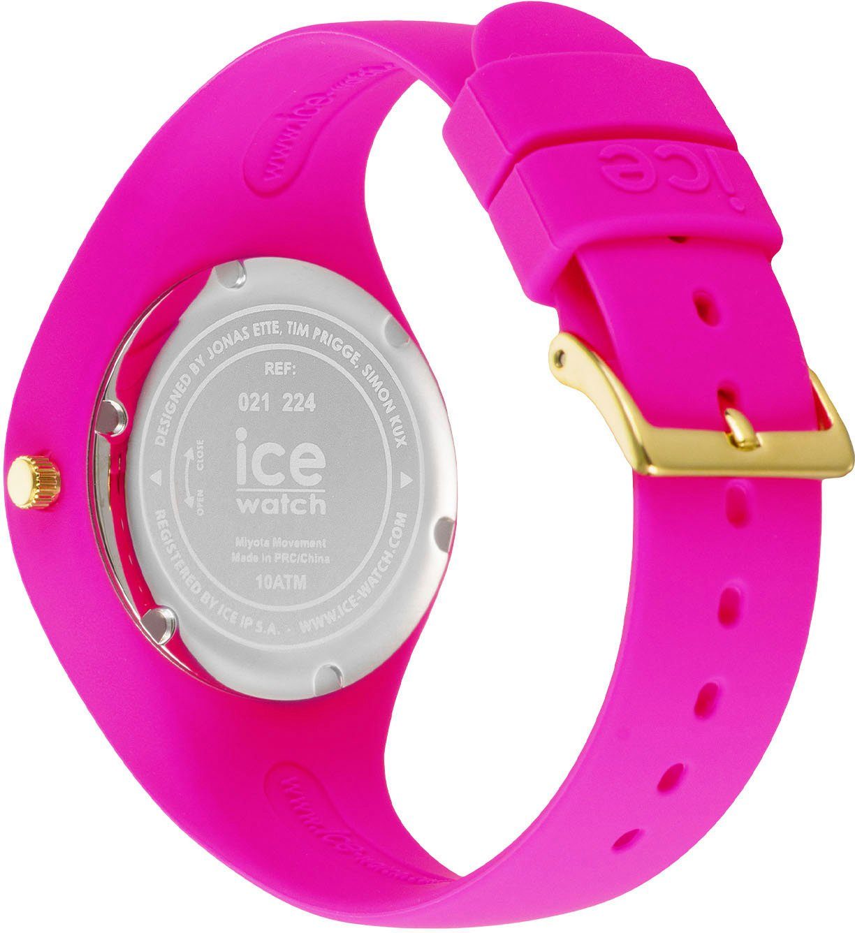 ice-watch Quarzuhr ICE Small Neon 3H, glitter rosa - 021224 pink - 
