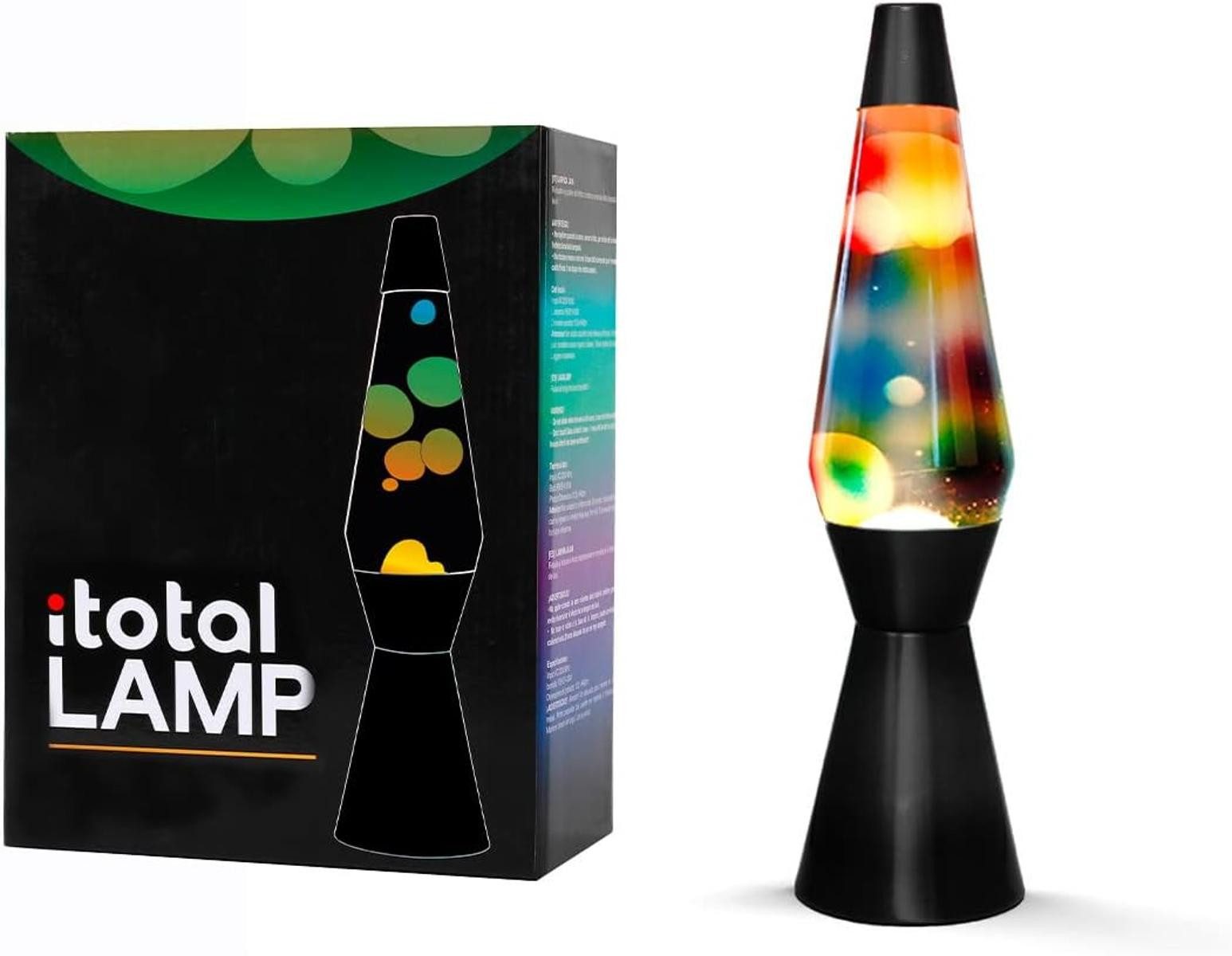 I-TOTAL Lavalampe I-TOTAL® Lavalampe Magie Transparent Regenbogen Spaceship