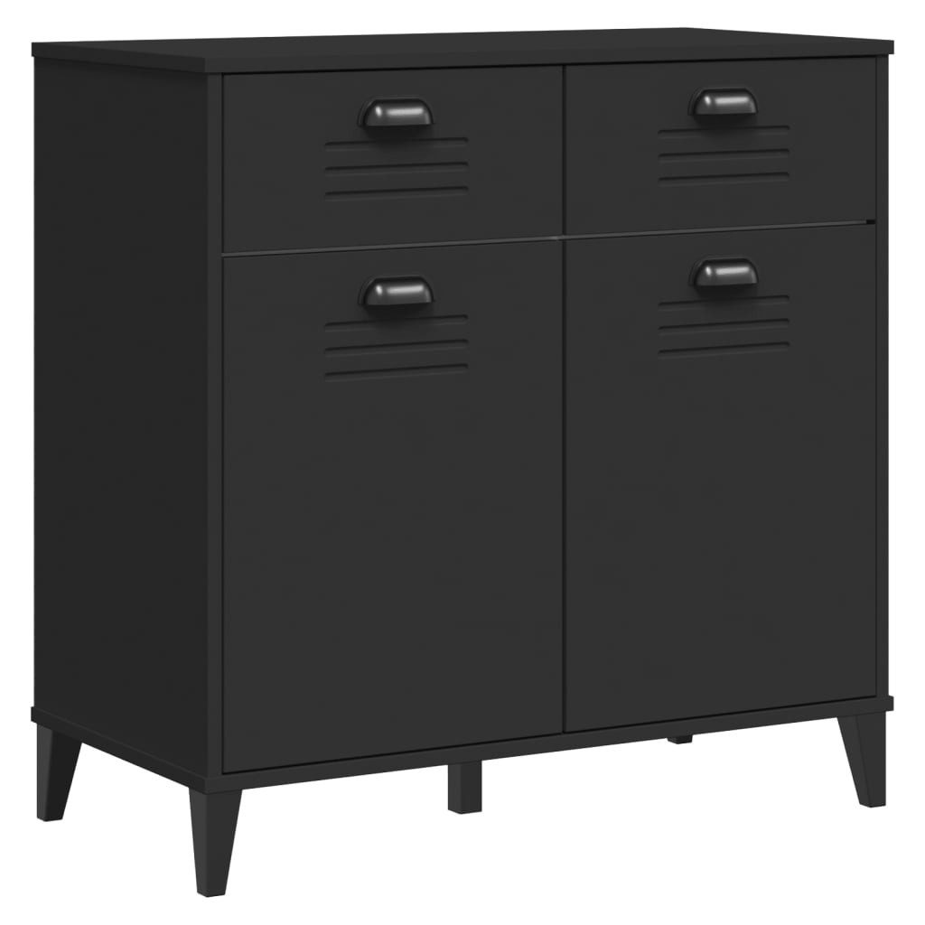 vidaXL Sideboard Sideboard VIKEN Schwarz 80x40x80 cm Holzwerkstoff (1 St)