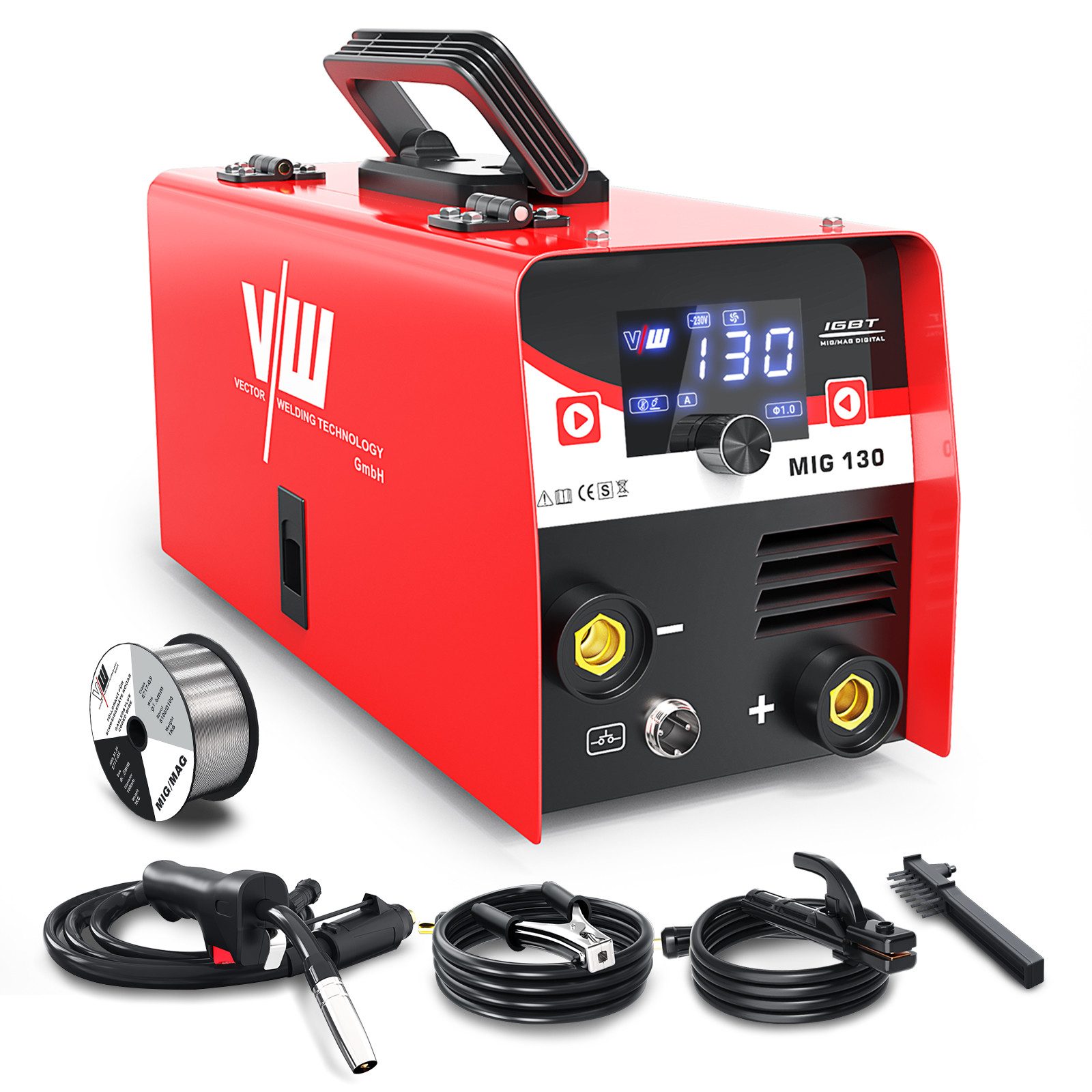 VECTOR WELDING Fülldrahtschweißgerät Schweißgerät SET MIG mit Drahtrolle & günstig online kaufen