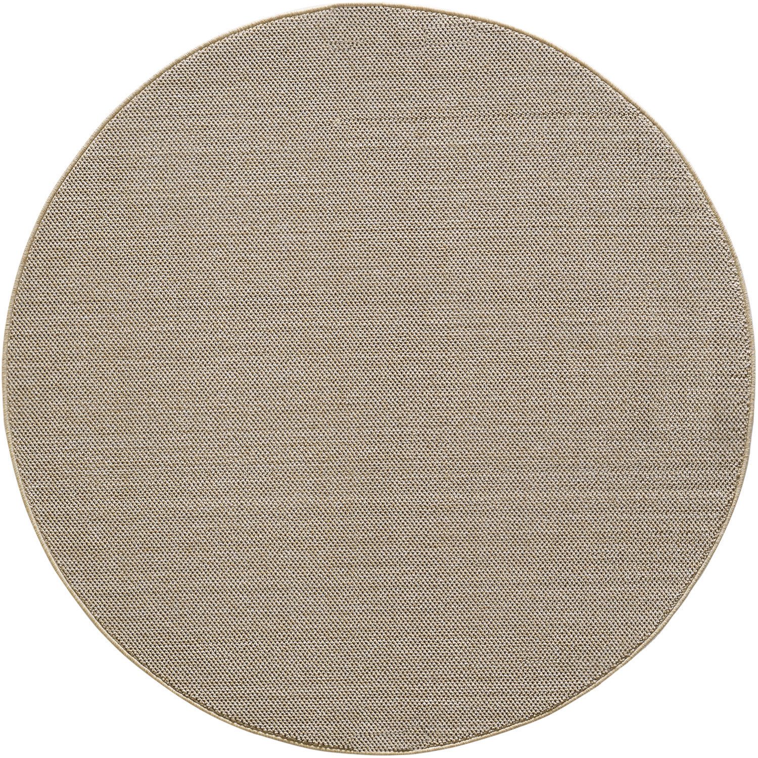 KADIMA DESIGN Teppich CIMA Wohnzimmer Schlafzimmer Waschbar Wohnzimmerteppich Esszimmer, Rund, Höhe: 7 mm, Beige, 200x200 cm, Webteppich Strapazierfähig Robust Waschbar