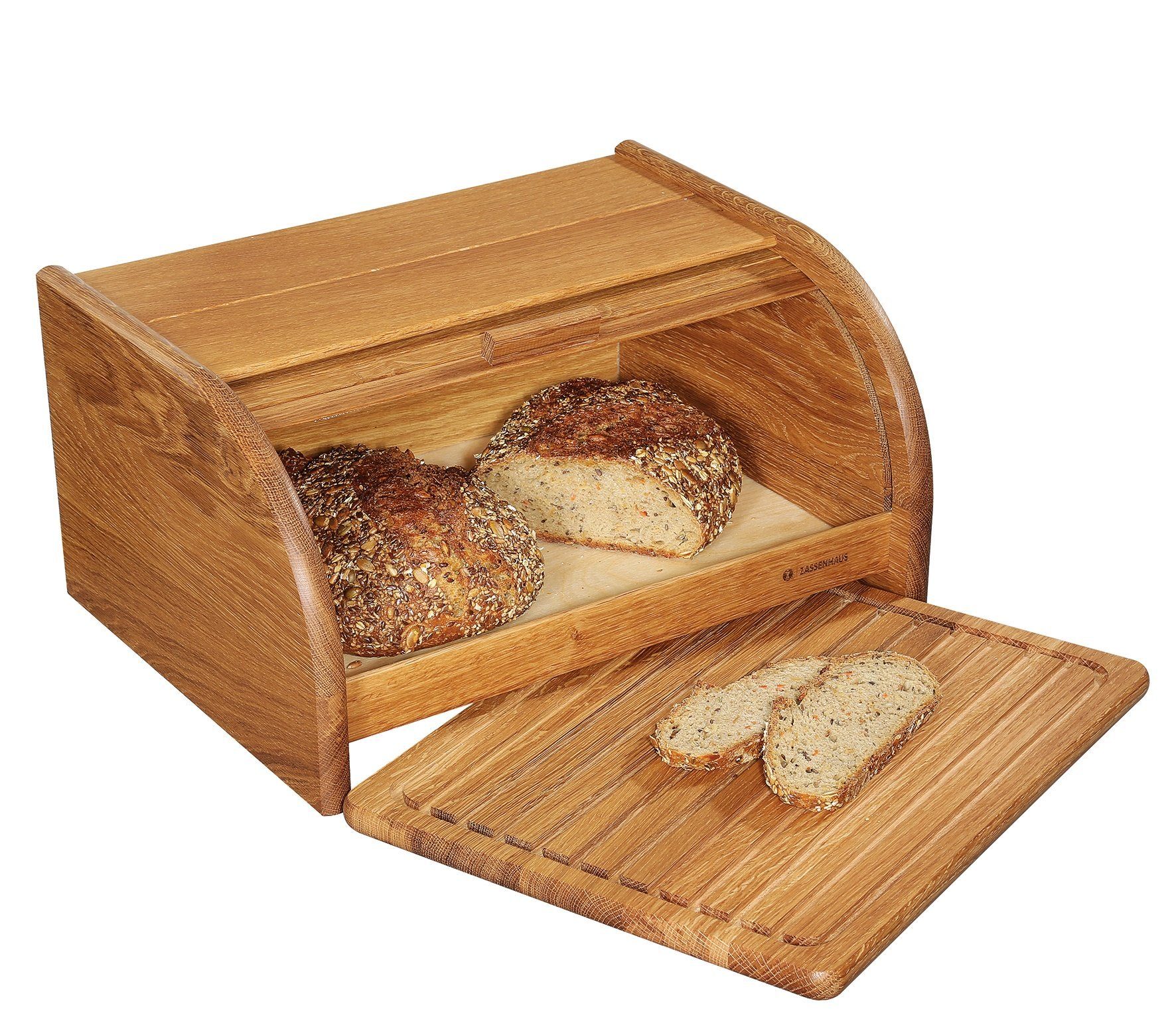 ZASSENHAUS Brotkasten Rollbrotkasten Brotkasten Brottopf Brotbox Zassenhaus COUNTRY Eiche
