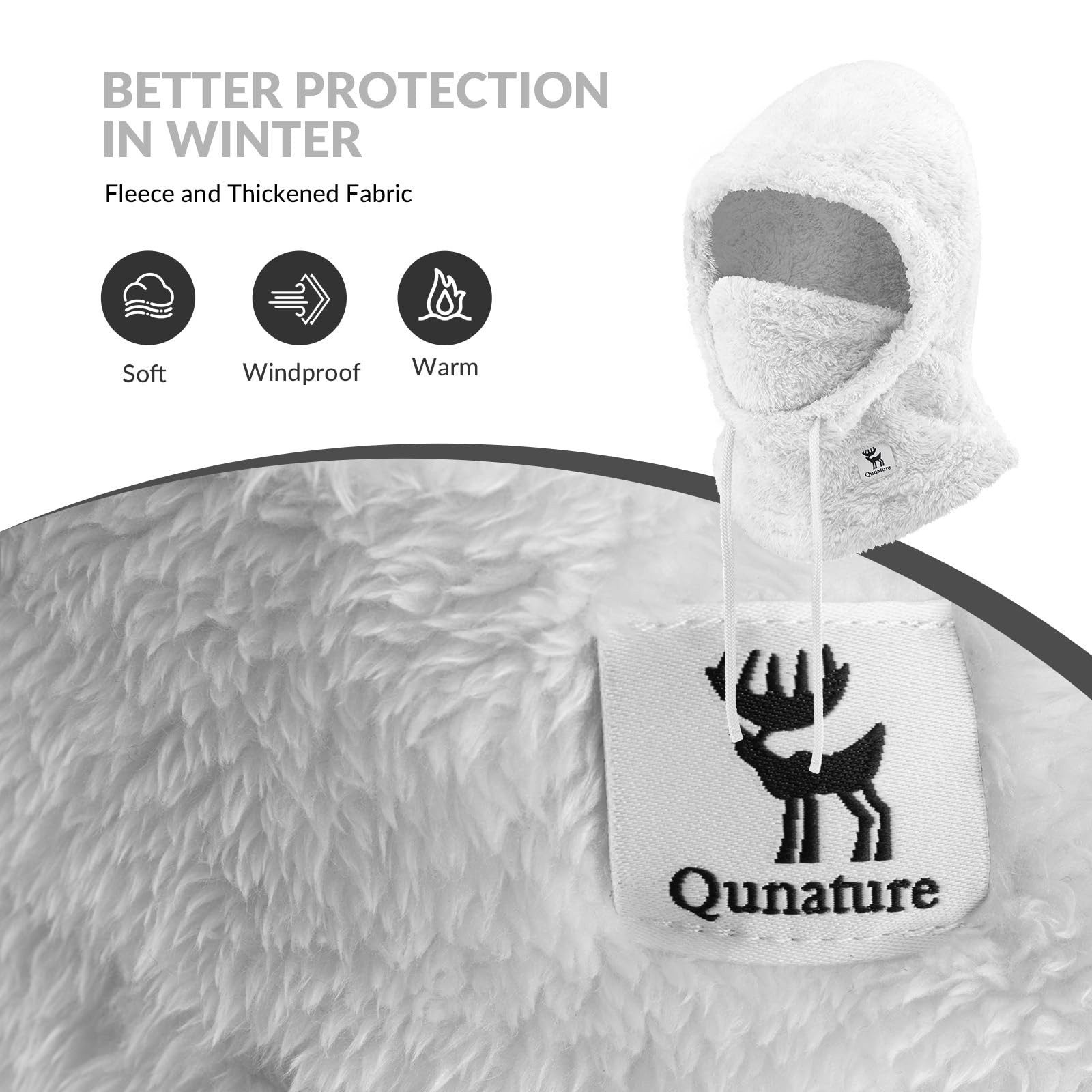 ROCKBROS Sturmhaube Winter Warme Balaclava Winddichte Sturmmaske Skimaske Nackenwärmer Verstellbar & kombinierbar mit Mützen