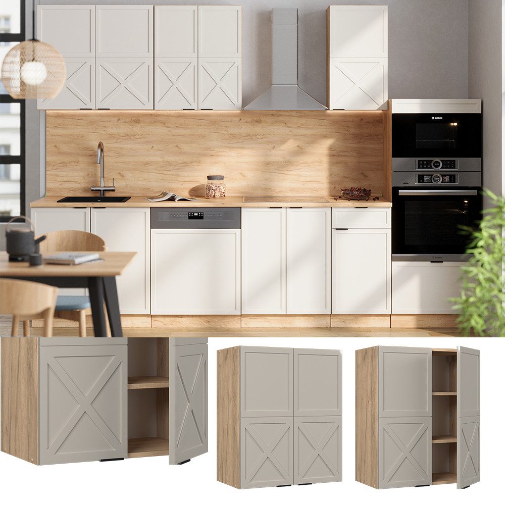 Vicco Hängeschrank Fame-Line, GrauBeige/Goldkraft Eiche, 60 günstig online kaufen
