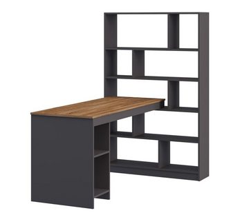 Möbel-Lux Jugendzimmer-Set Malma, (4-St., Bett, Schreibtisch mit Regal, Highboard, Kleiderschrank)