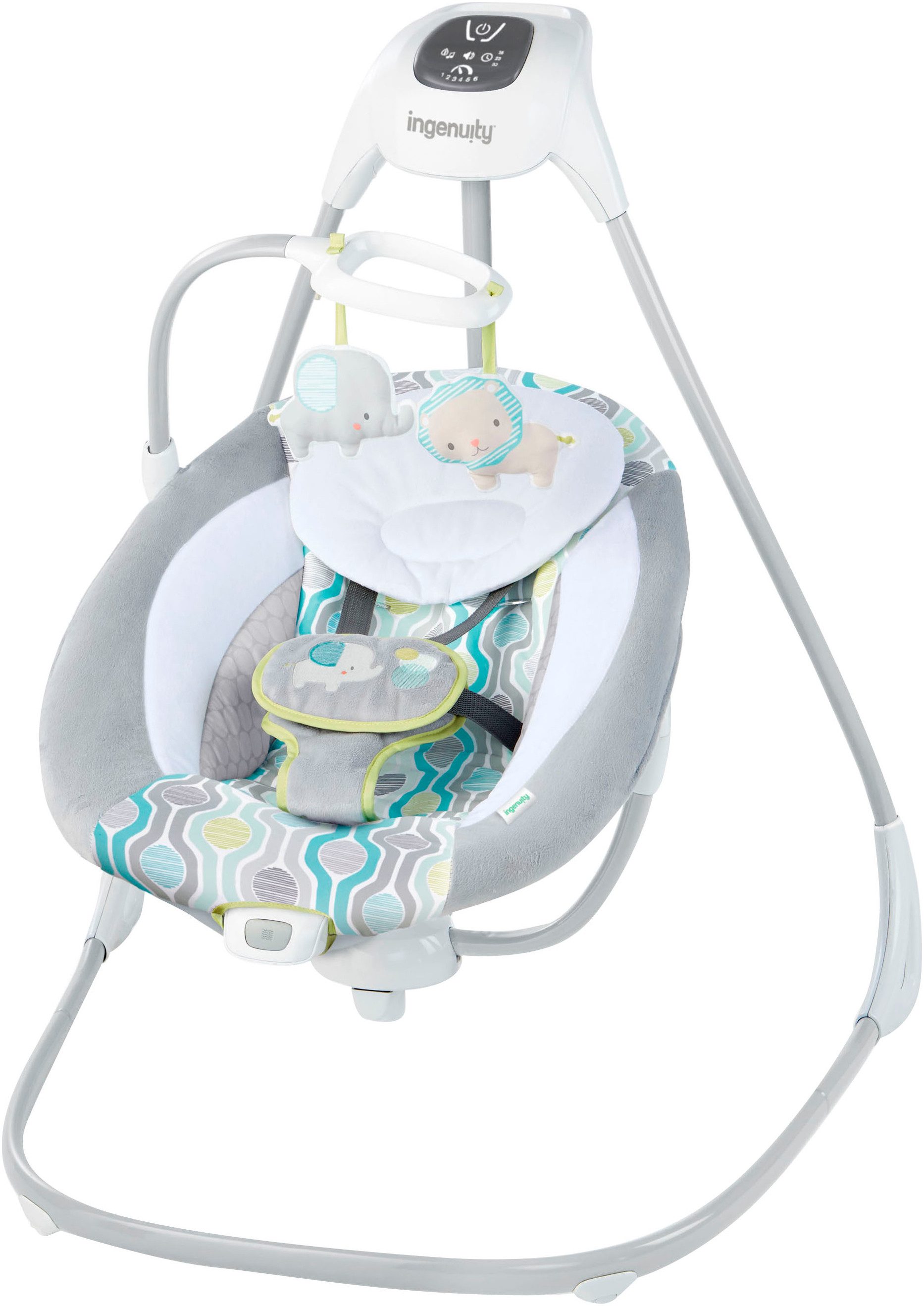 ingenuity Babywippe SimpleComfort Compact Soothing Swing - Everston, mit Sound-Effekt