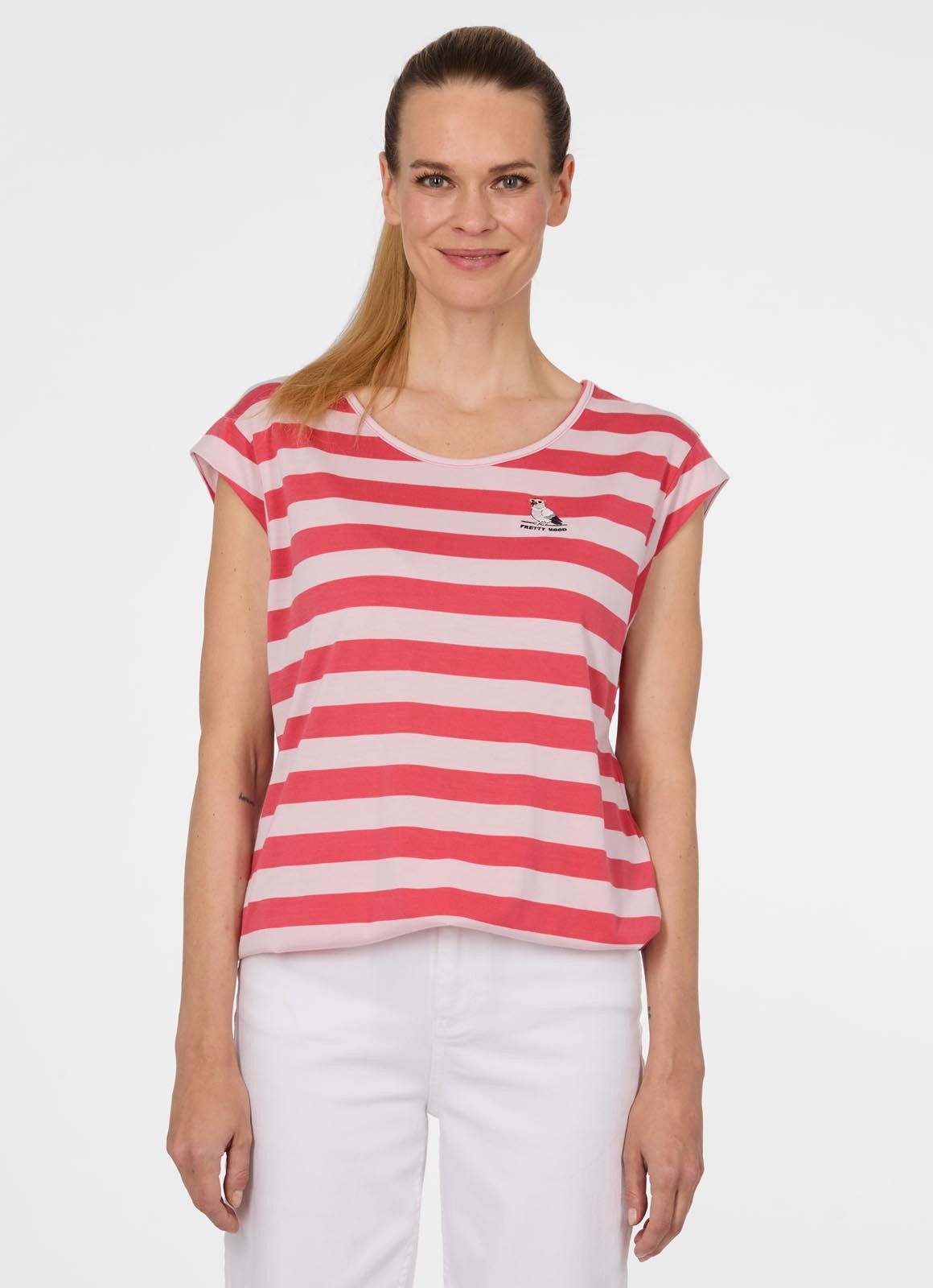 Ragwear T-Shirt TULSA STRIPES in Jersey-Qualität, normale Passform, mit geradem Abschluss