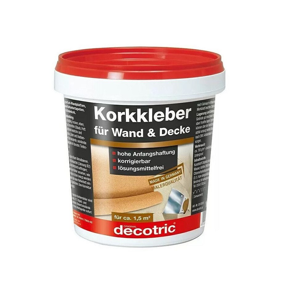 decotric® Dispersionskleber Korkkleber gebrauchsfertig für Wand günstig online kaufen