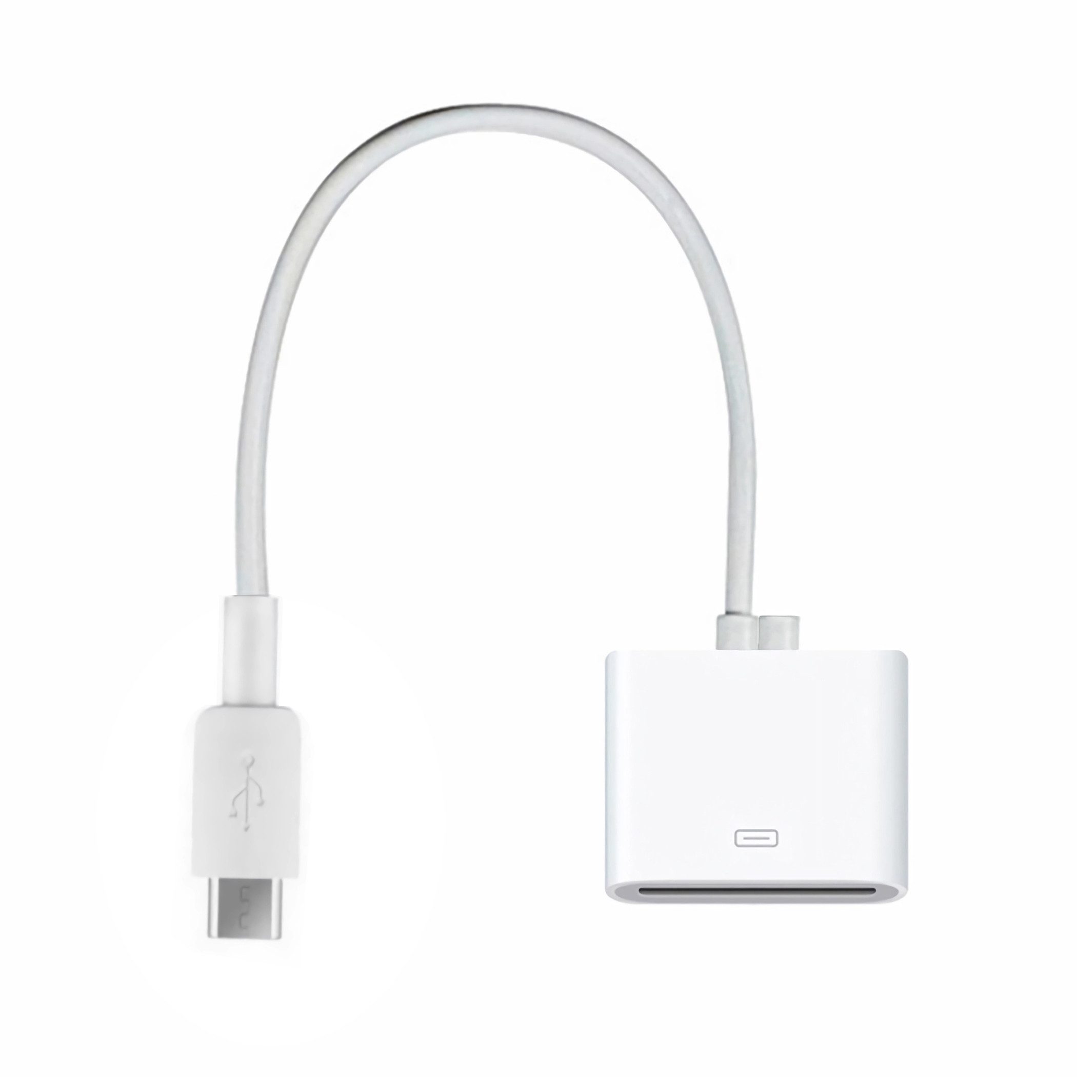 Bolwins H66 30Pin Dock Adapter auf Micro USB – Ladeadapter für Handy & Tablet Smartphone-Kabel, micro-USB Stecker, 30-Pin Dock Connector Kupplung (17 cm), Adapter von micro-USB auf 30-Pin Dock Connector