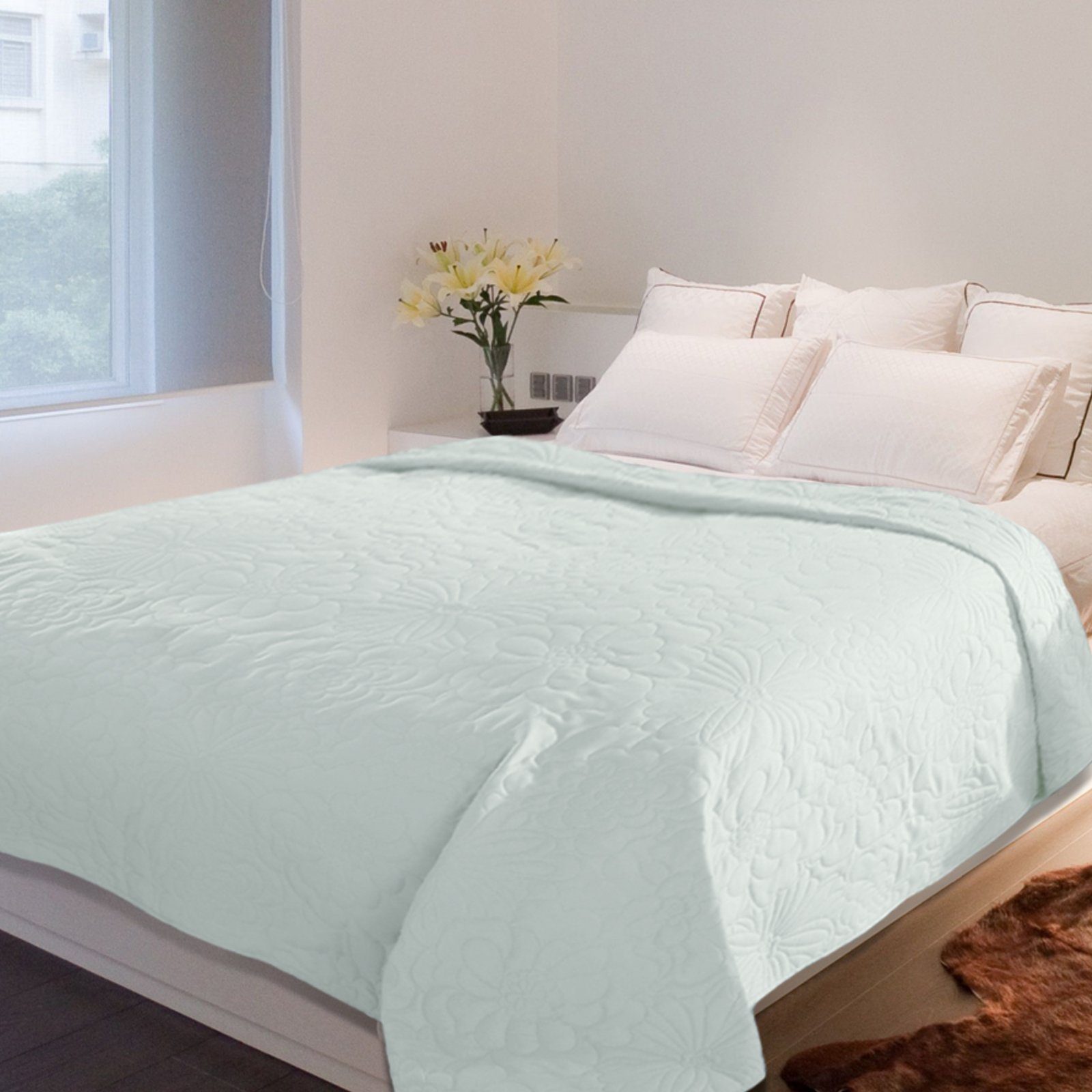 i@home Tagesdecke Tagesdecke, Bettüberwurf, Gesteppte Decke, Überwurf, Steppdecke, Leicht, Weich