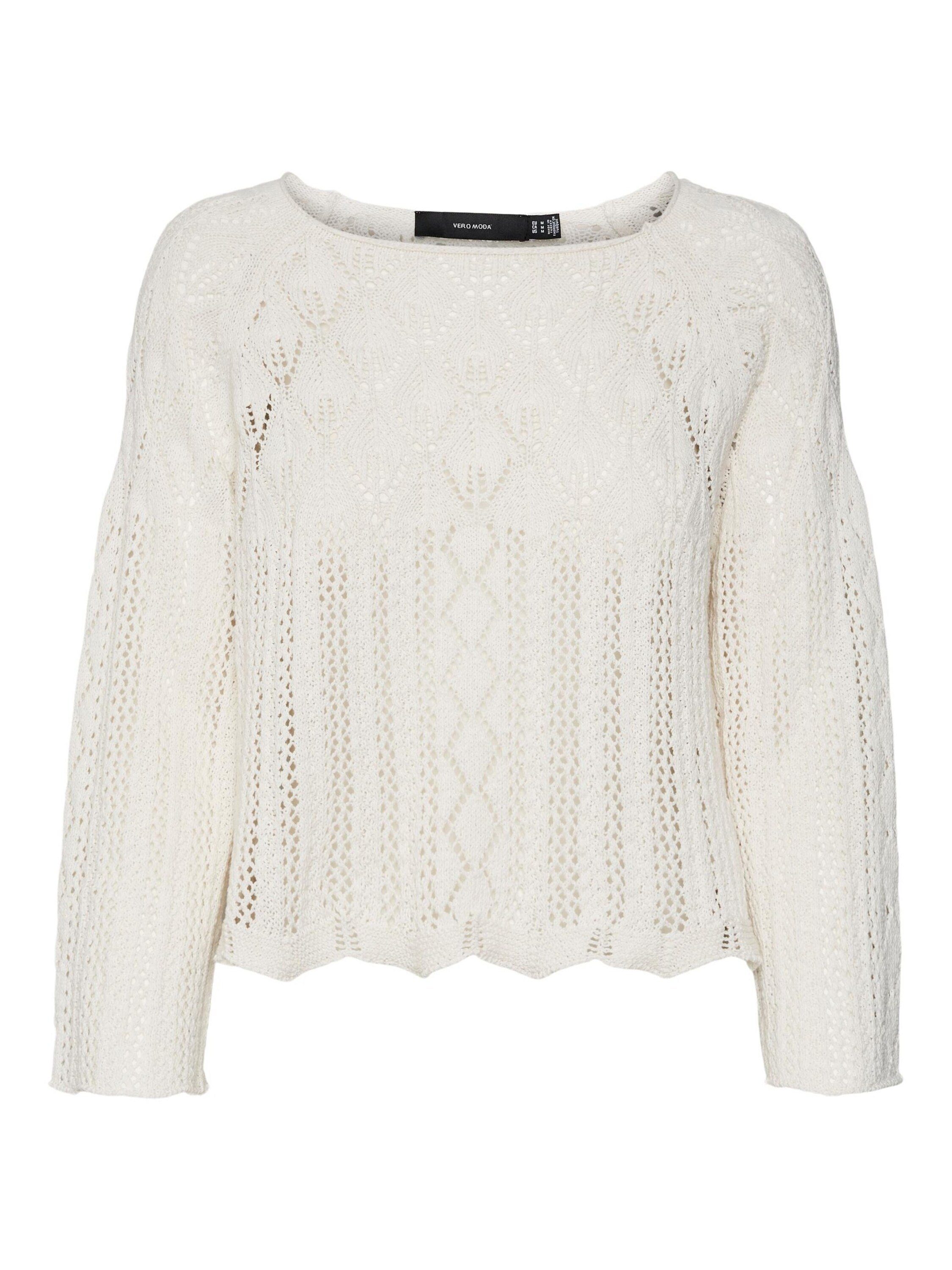 Vero Moda Strickpullover VMGINGER (1-tlg) Lochmuster günstig online kaufen