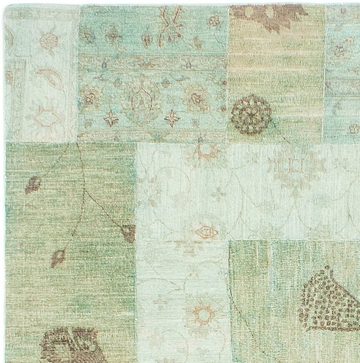 Teppich Patchwork - 292 x 190 cm - mehrfarbig, morgenland, rechteckig, Höhe: 7 mm, Wohnzimmer, Handgeknüpft, Einzelstück mit Zertifikat