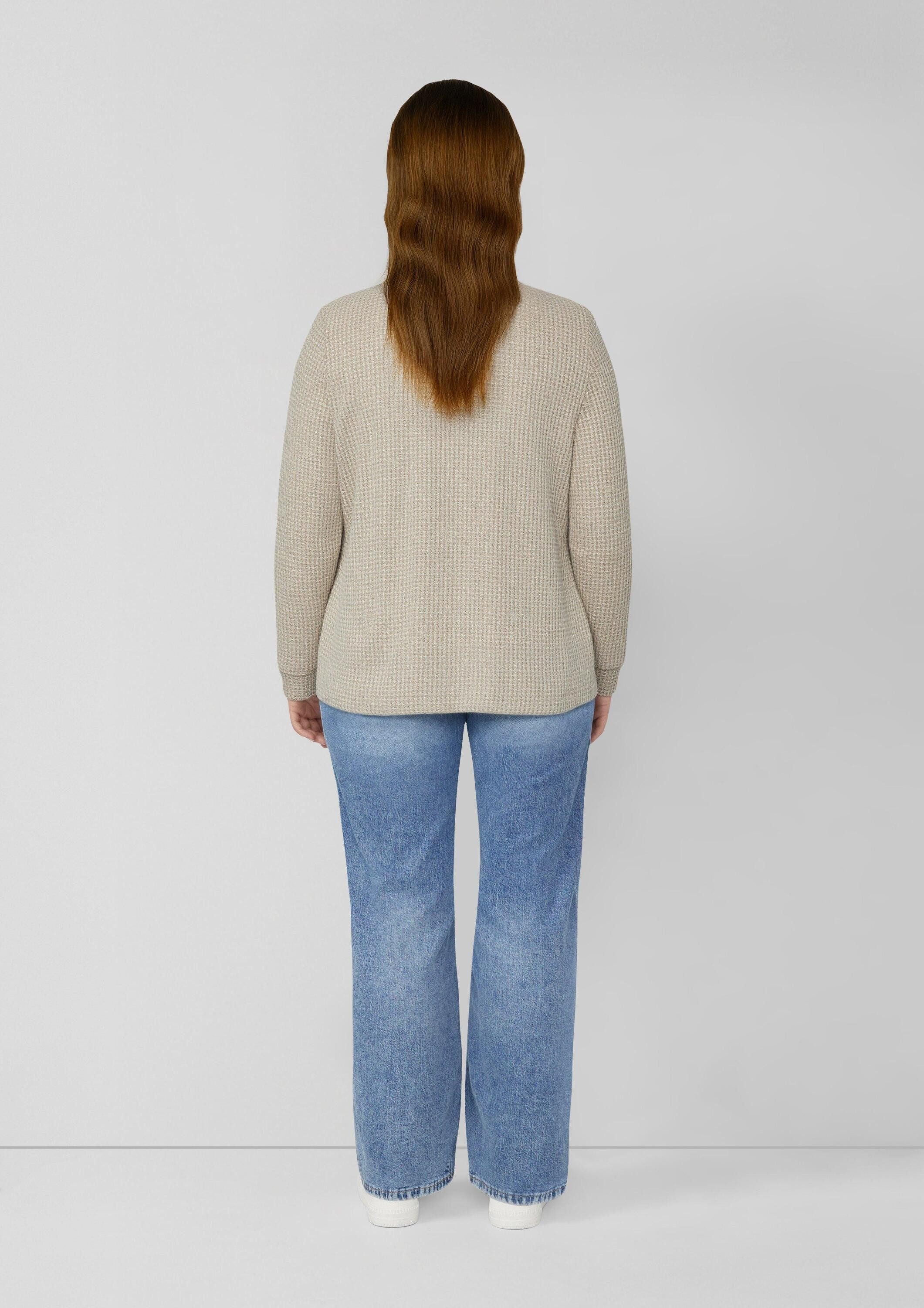 s.Oliver Langarmshirt T-Shirt Relaxed Fit Shirt mit langen Ärmeln und U-Bootausschnitt
