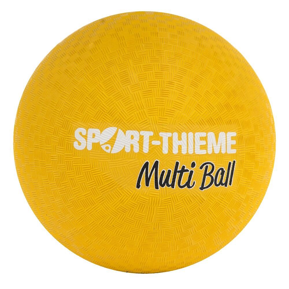 Aus mit 21 cm, g Gelb, Gummi Spielball Nylon-Karkasse Spielball Sport-Thieme Multi-Ball, ø 400